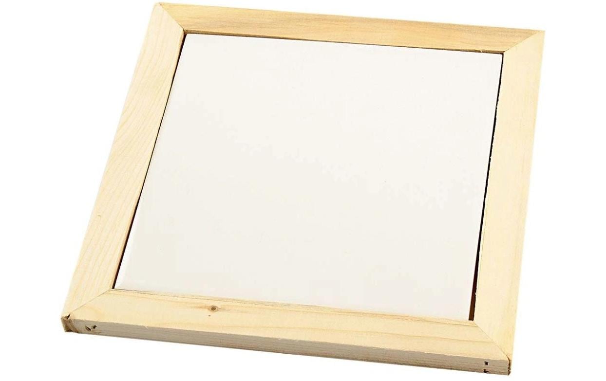 Creativ Company Untersetzer mit Holzrahmen 1 Stück, 15 x 15, 1 Stück