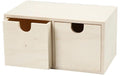 Creativ Company Holz Box mit Schubladen 9.2 x 17.7 cm