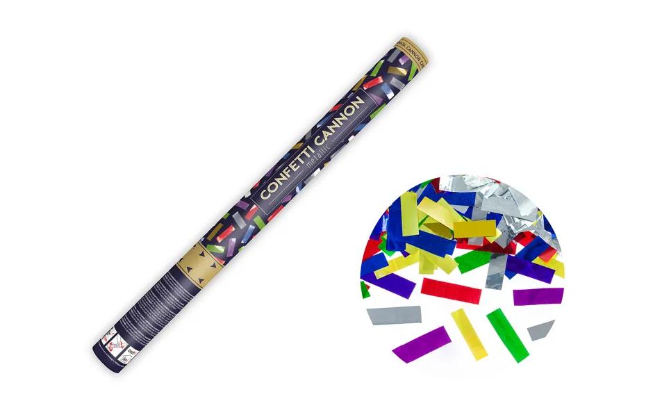 Partydeco Konfettikanone Streifen farbig, 60 cm