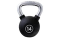 KOOR Kettlebell 14 kg schwarz 14 kg, Gummi, schwarz