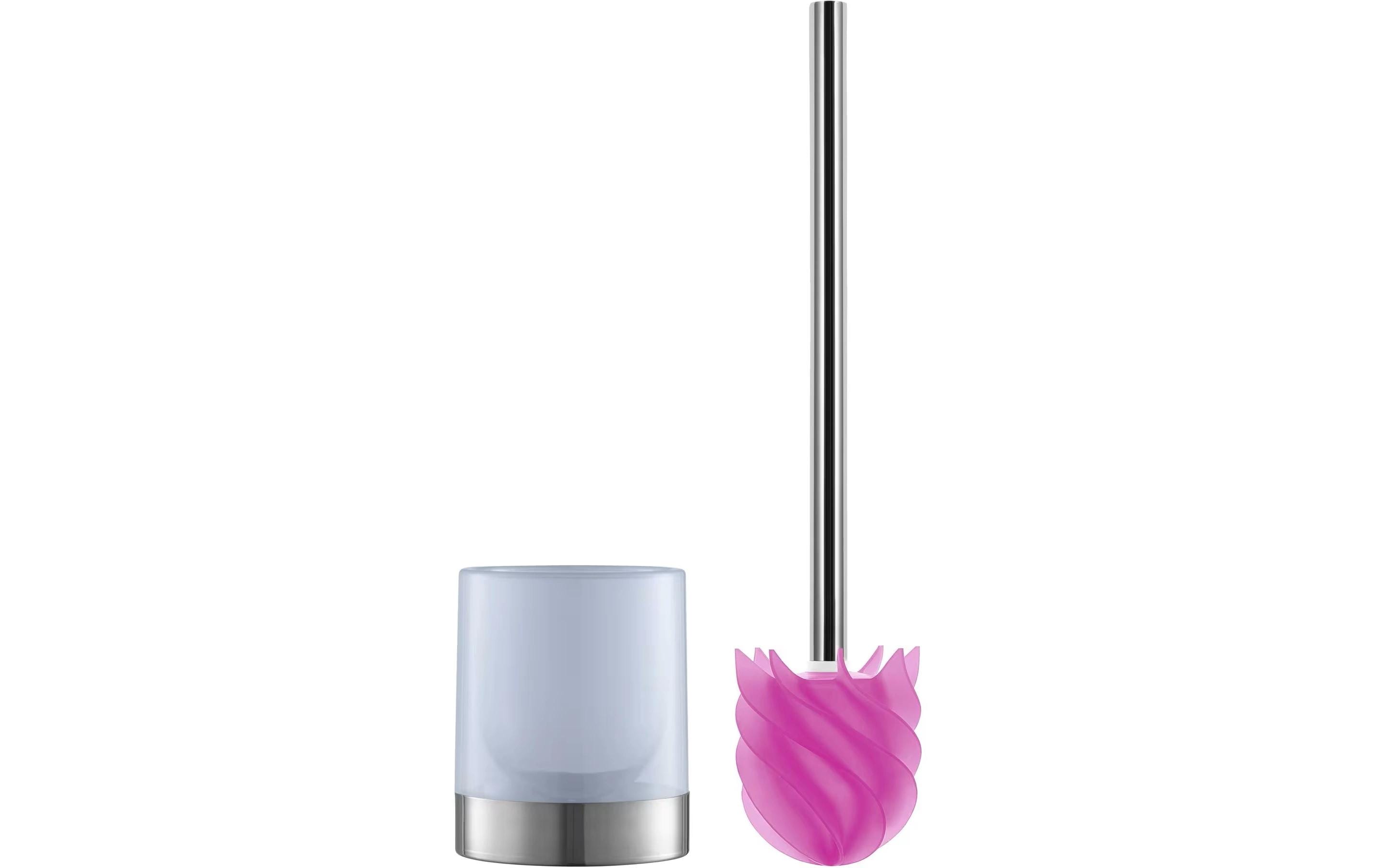 Loomaid WC-Bürste mit Glas Pink Edelstahl/ pink