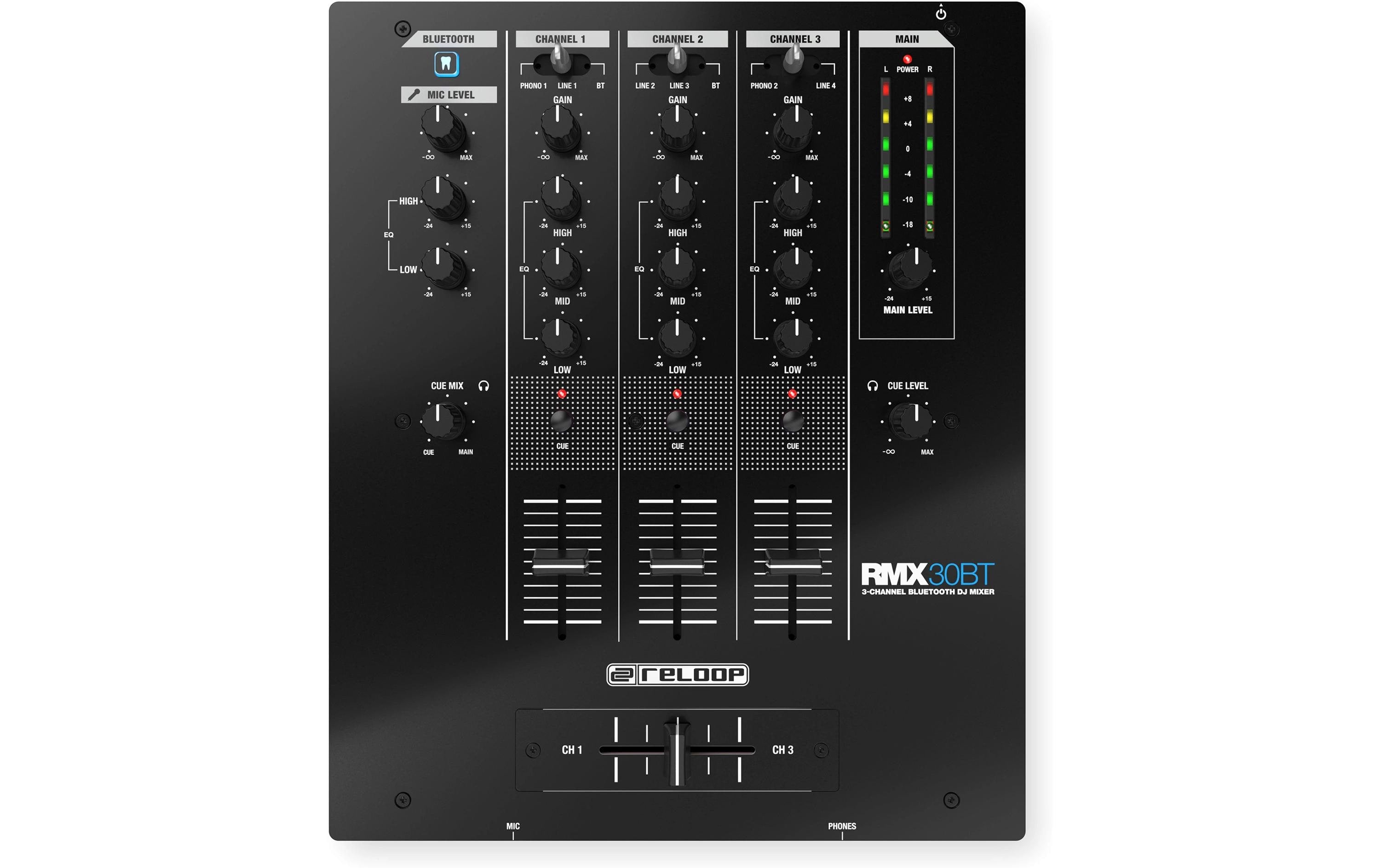 Reloop RMX-30 BT 4-Kanal Bluetooth DJ-Mixer