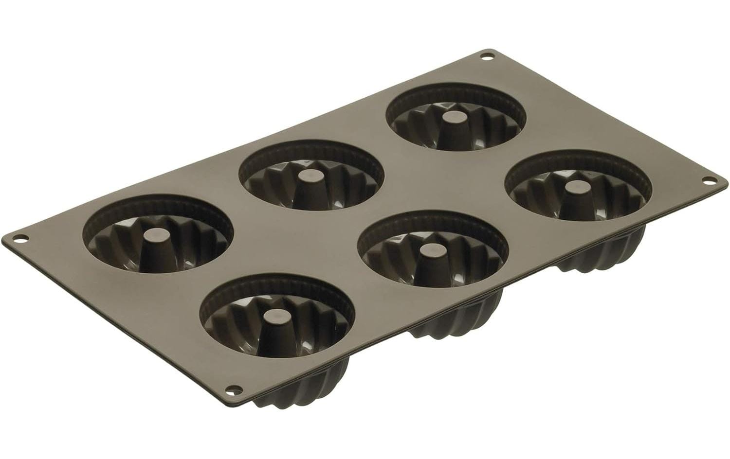 Lurch Backform Flexi Gugelhupf Mini Silikon, 30x17.5x3.5cm, 6-fach 3x6.8cm