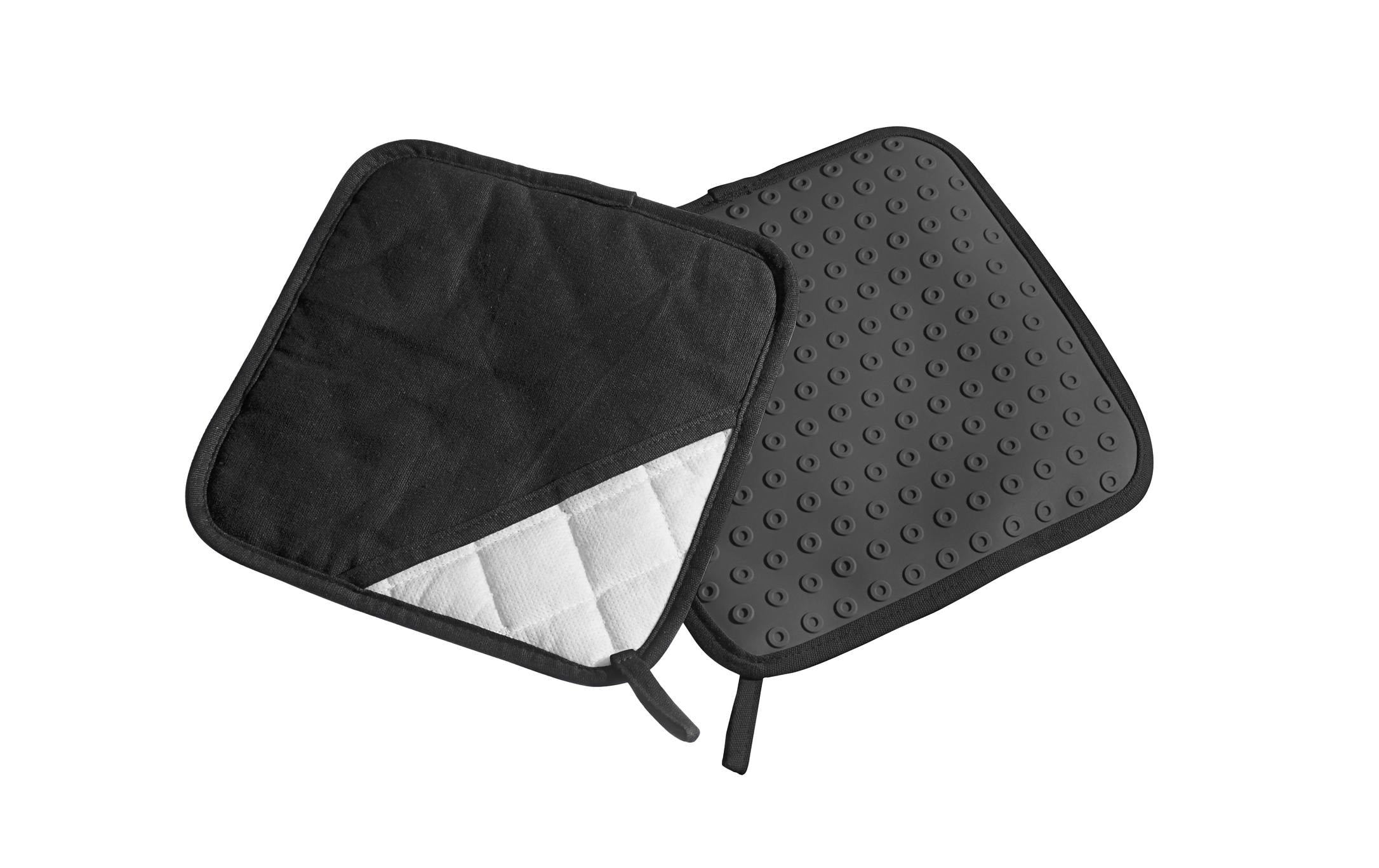 Lurch Topflappen Schwarz, Silikon, 2er-Set