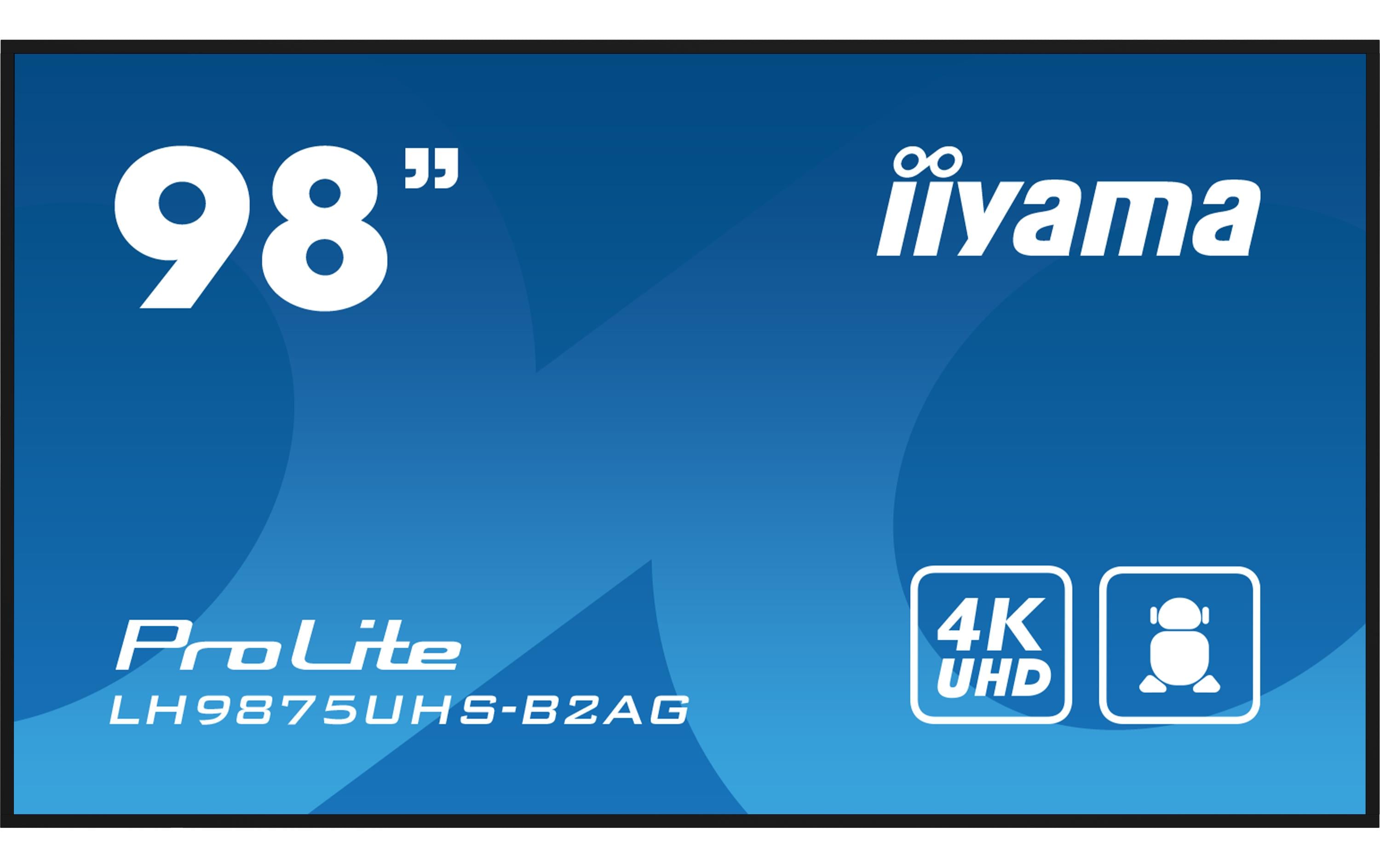 Iiyama LH9875UHS-B2AG 98", IPS, UHD, 500cd, OPS Slot, Android