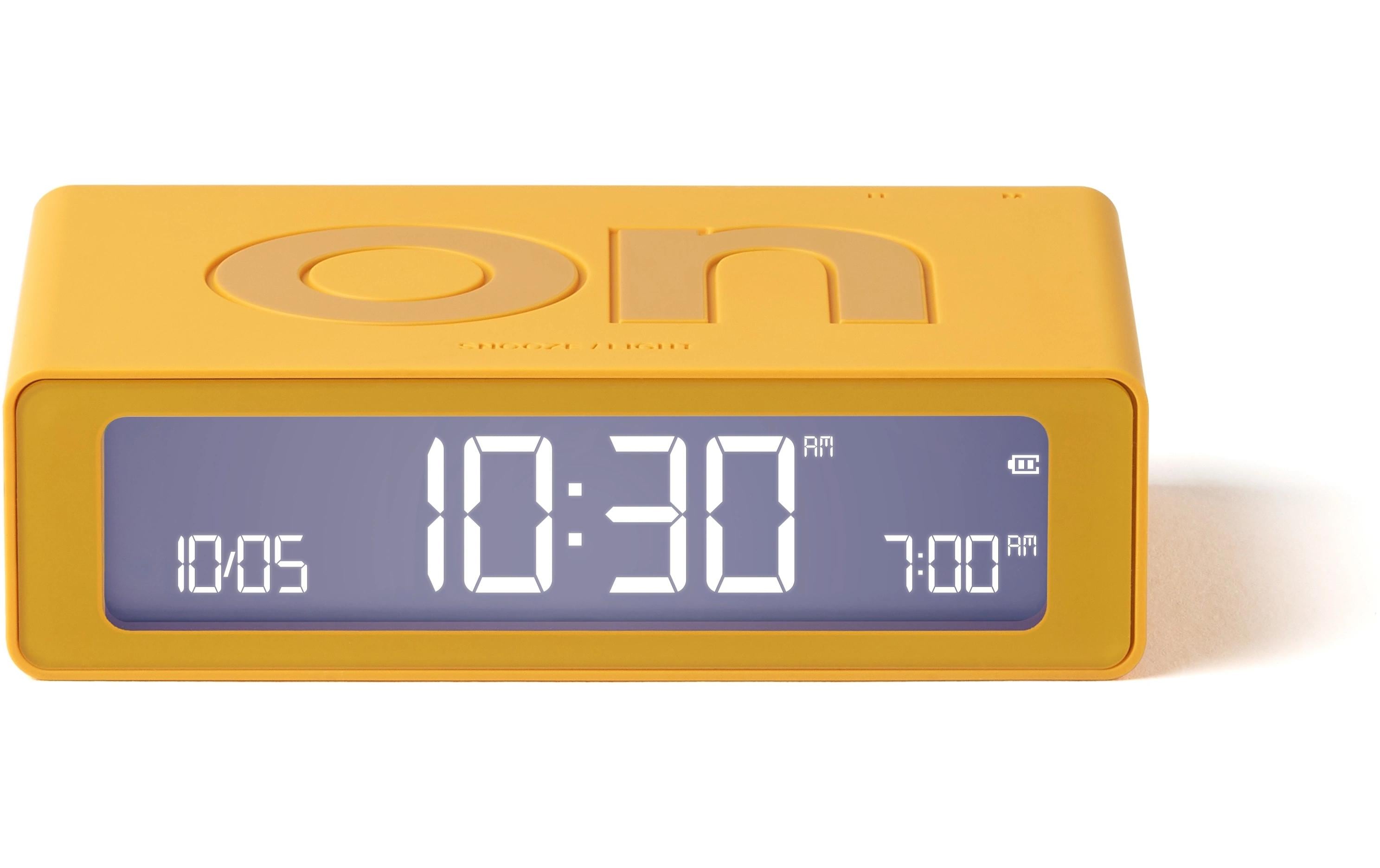 Lexon Digitalwecker Flip Mini LCD, inkl. USB-C Ladekabel, Gelb