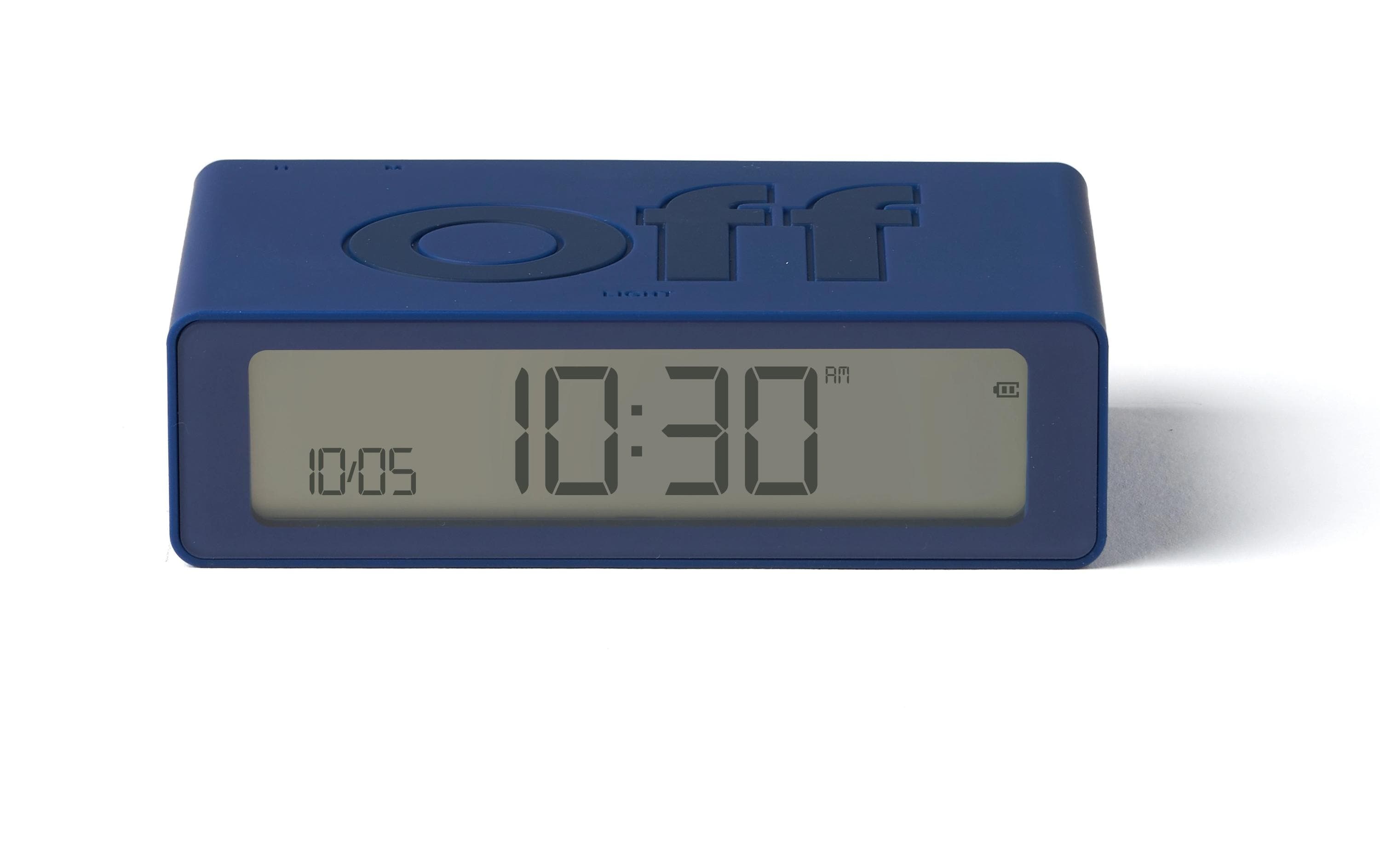 Lexon Digitalwecker Flip Mini LCD, inkl. USB-C Ladekabel, Dunkelblau