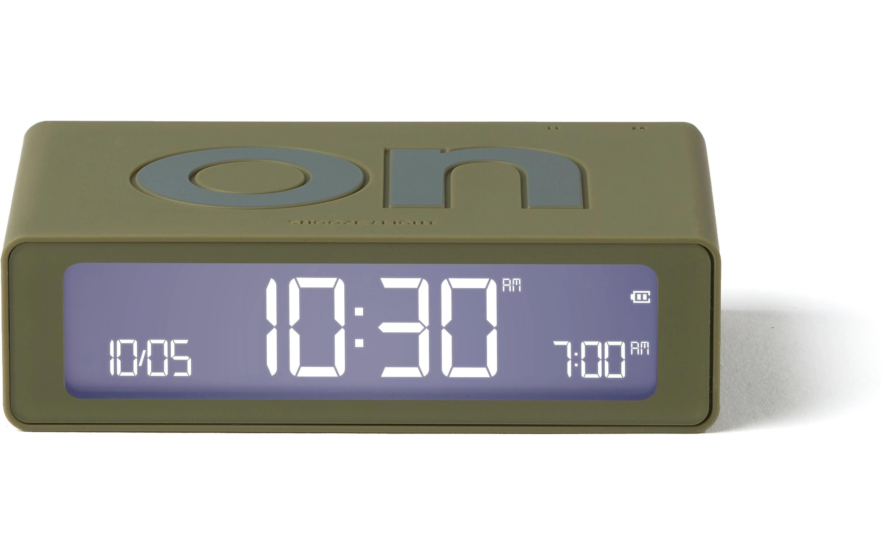Lexon Digitalwecker Flip Mini LCD, inkl. USB-C Ladekabel, Kakhi