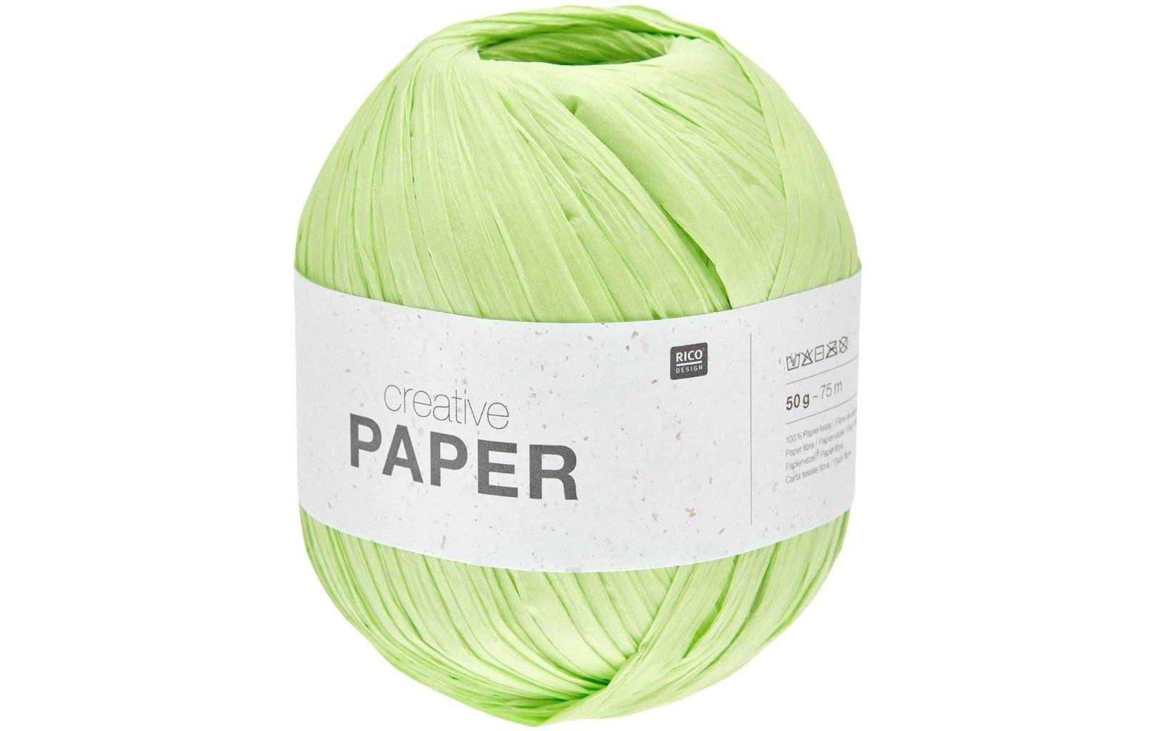 RICO Wolle Paper 50 g, 75 m, 100 % PF, hellgrün