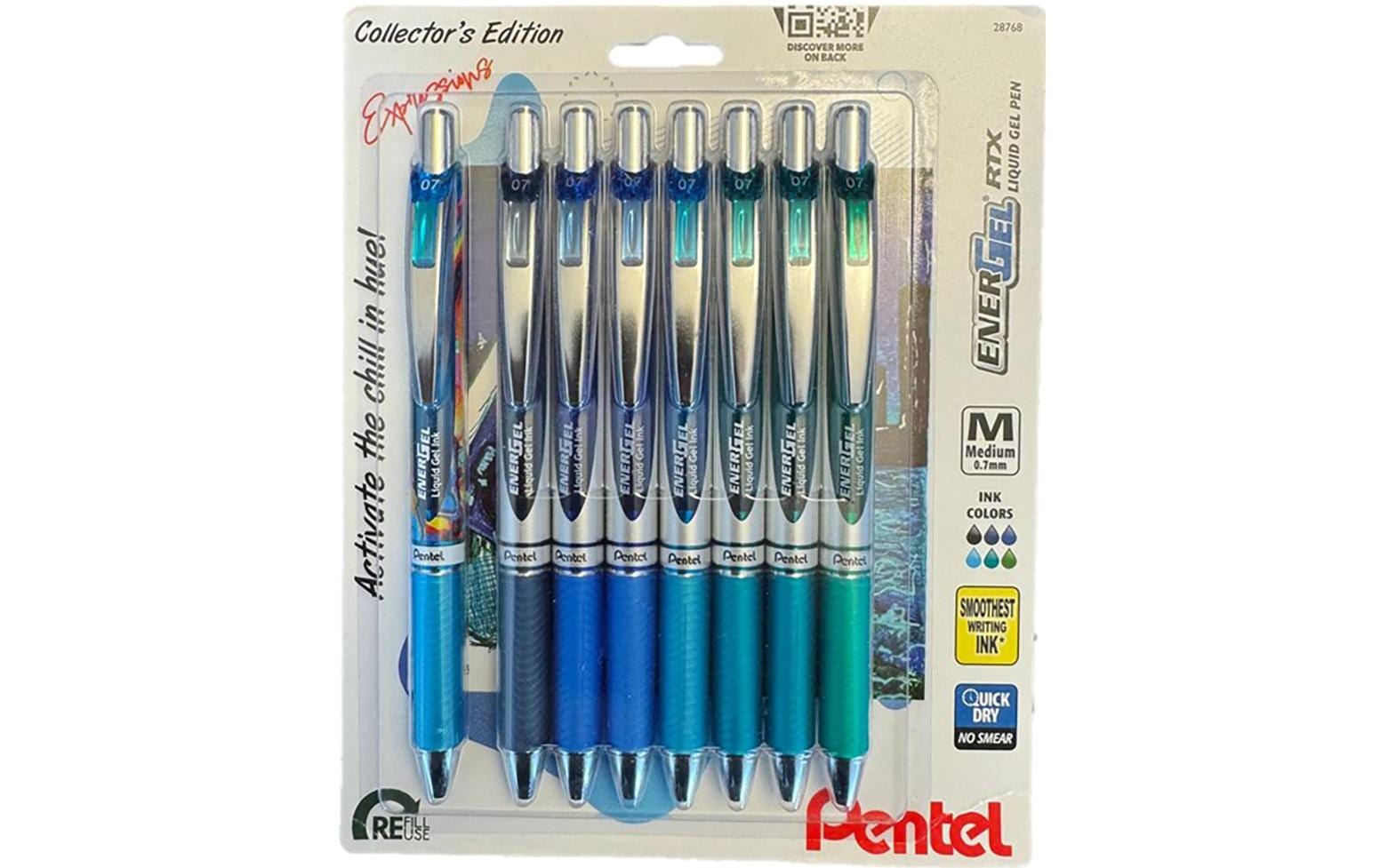 Pentel Gelroller EnerGel Xm Set Chill 0.7mm, mehrfarbig, 8 Stk
