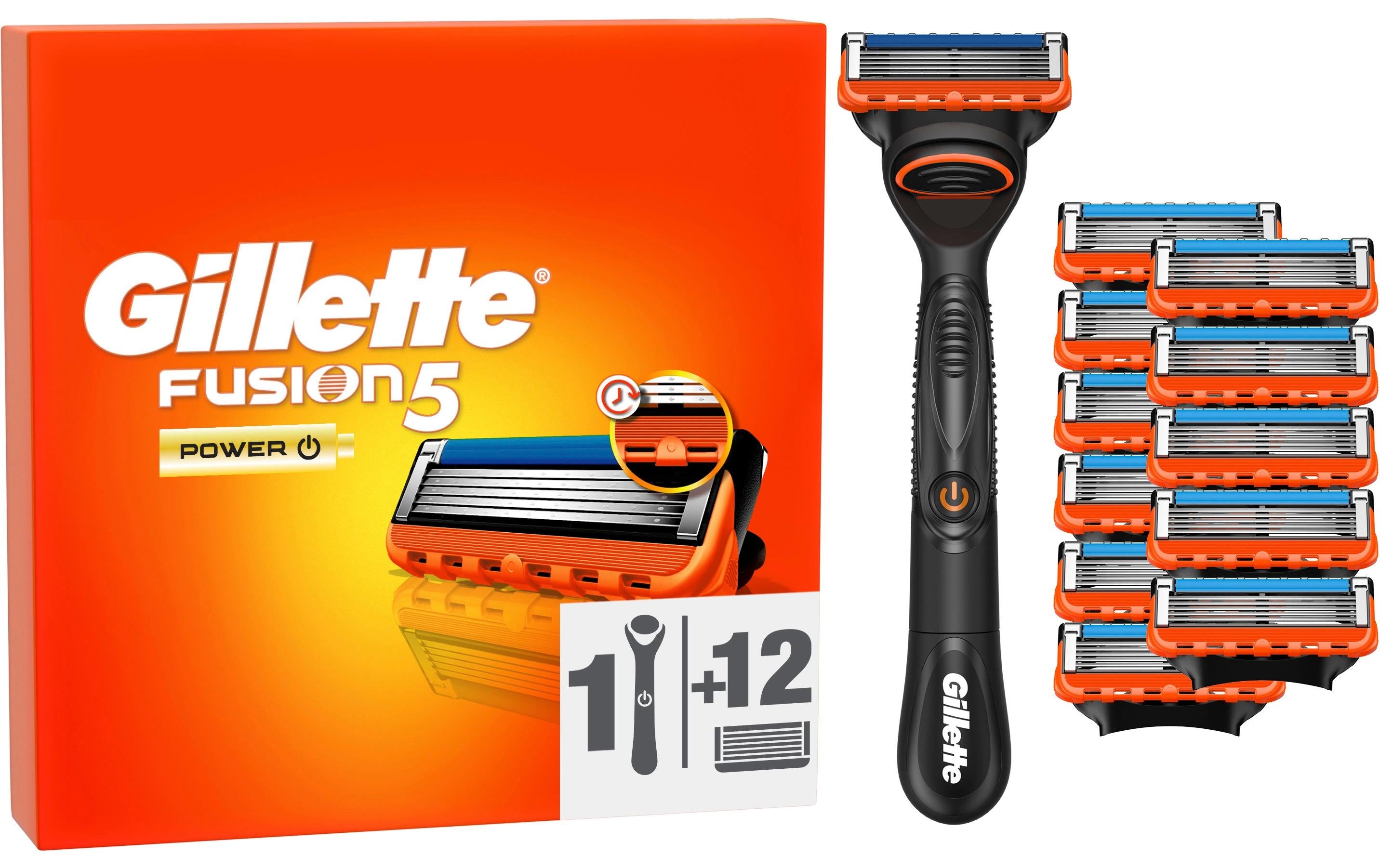 Gillette Fusion5 Power Rasierapparat 12er + Handstück