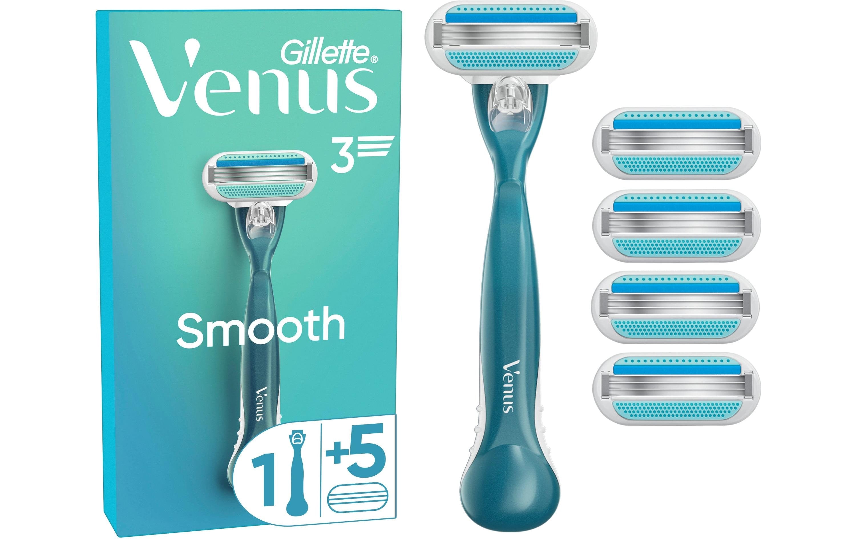 Gillette Venus Smooth Rasierapparat 5er + Handstück