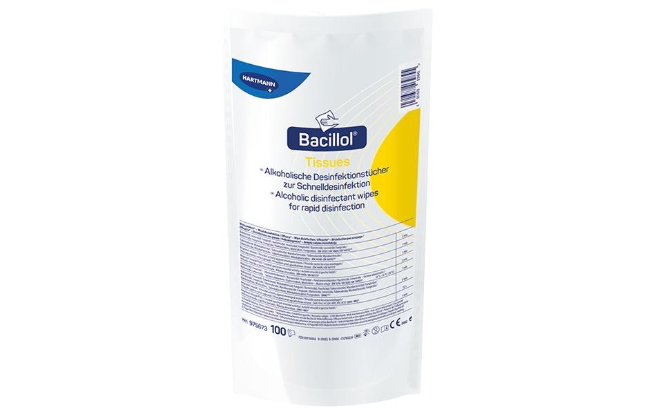 Bacillol Tissues Desinfektionstücher 100 Tücher Nachfüllbeutel