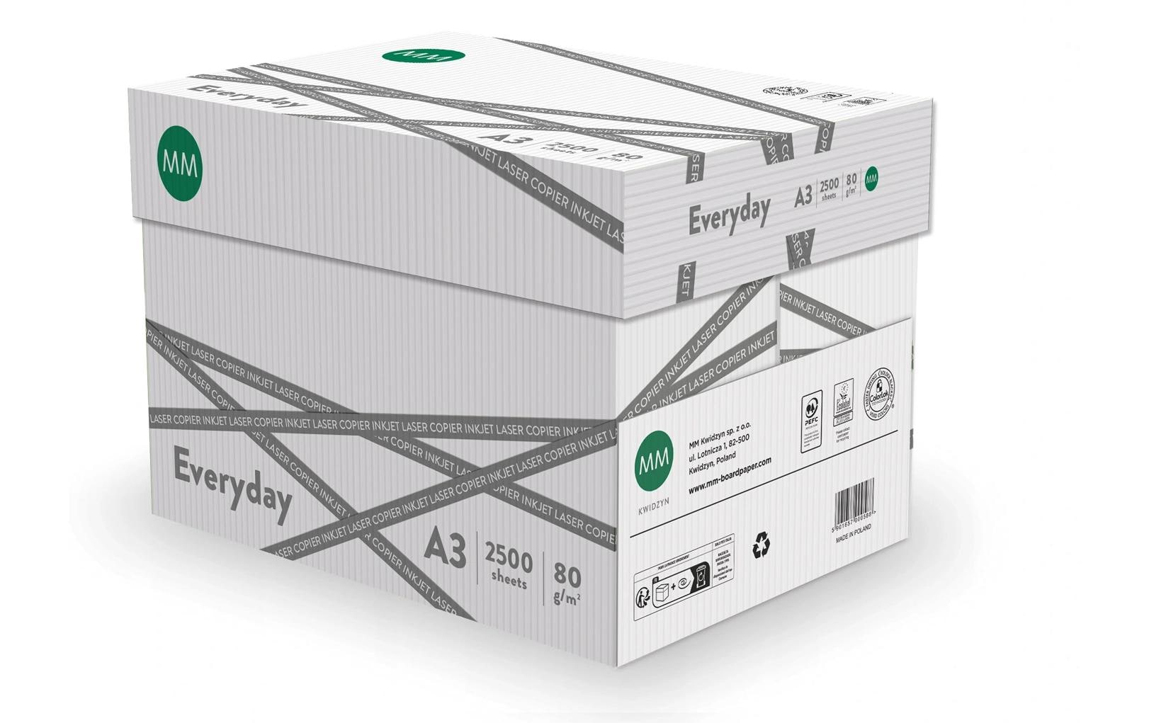 360 Kopierpapier Everyday A3, 80 g/m², 1 Palette, 50`000 Blatt