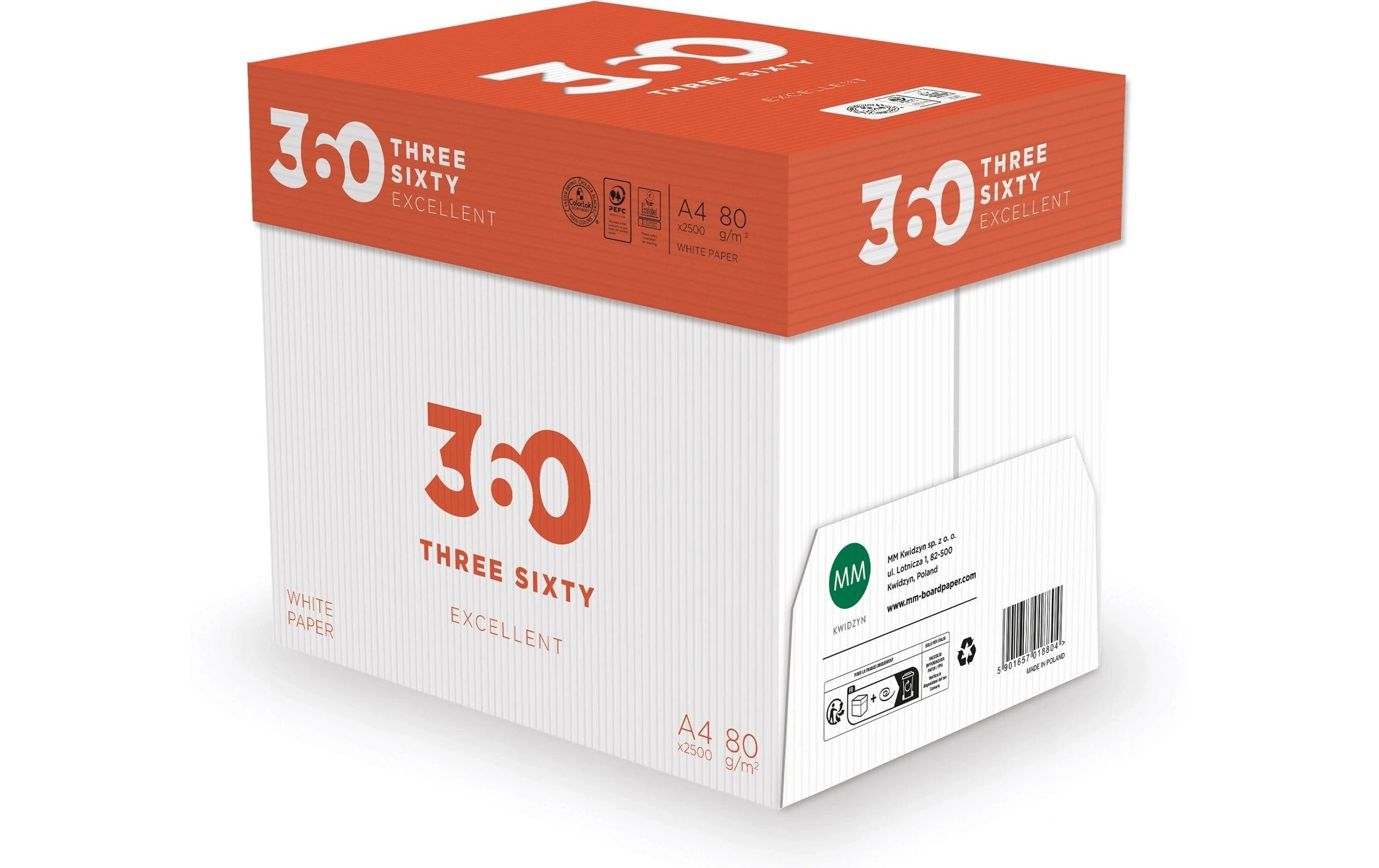 360 Kopierpapier Excellent A4, 80 g/m², 2500 Blatt