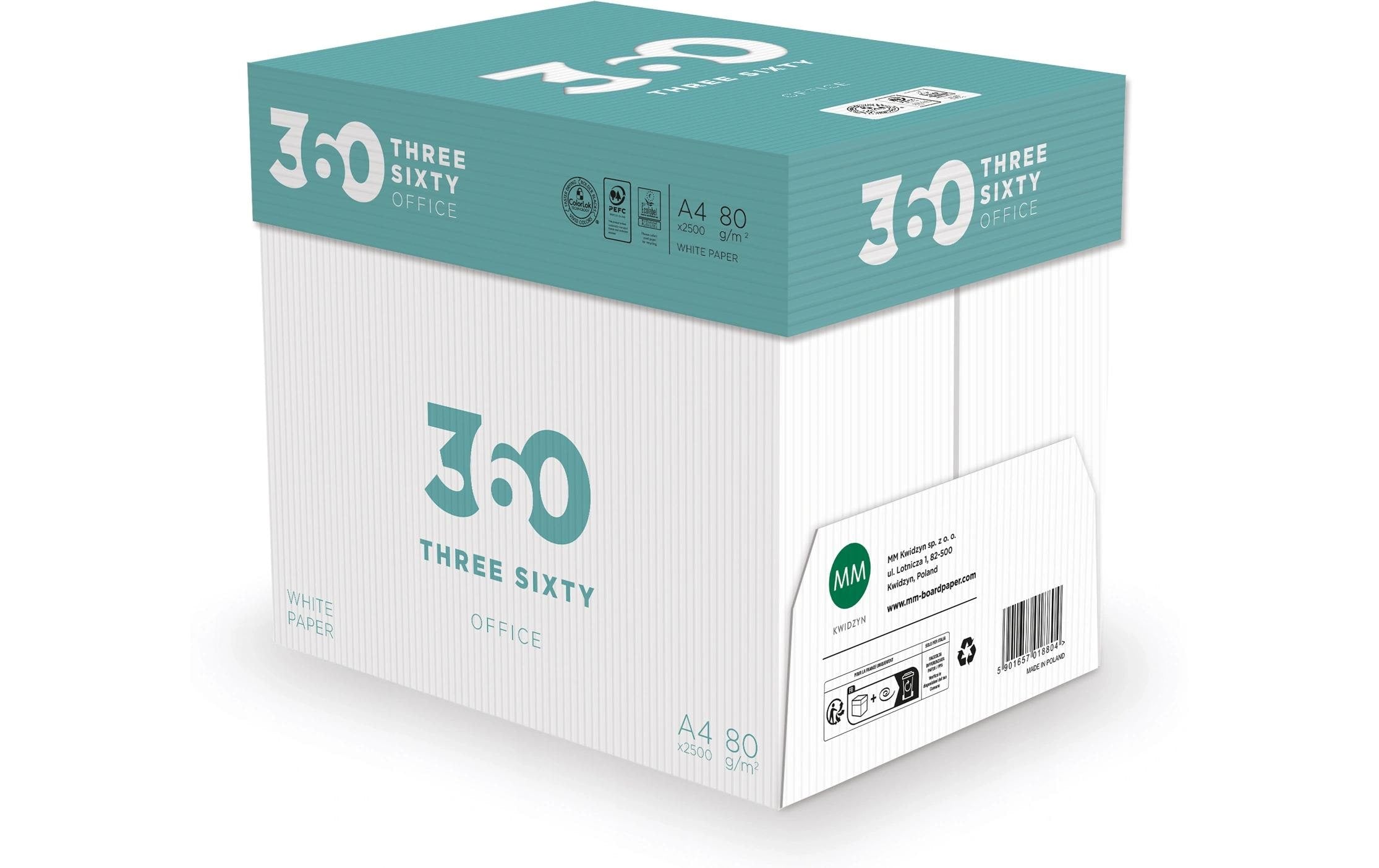 360 Kopierpapier Office A4, 80 g/m², 2500 Blatt