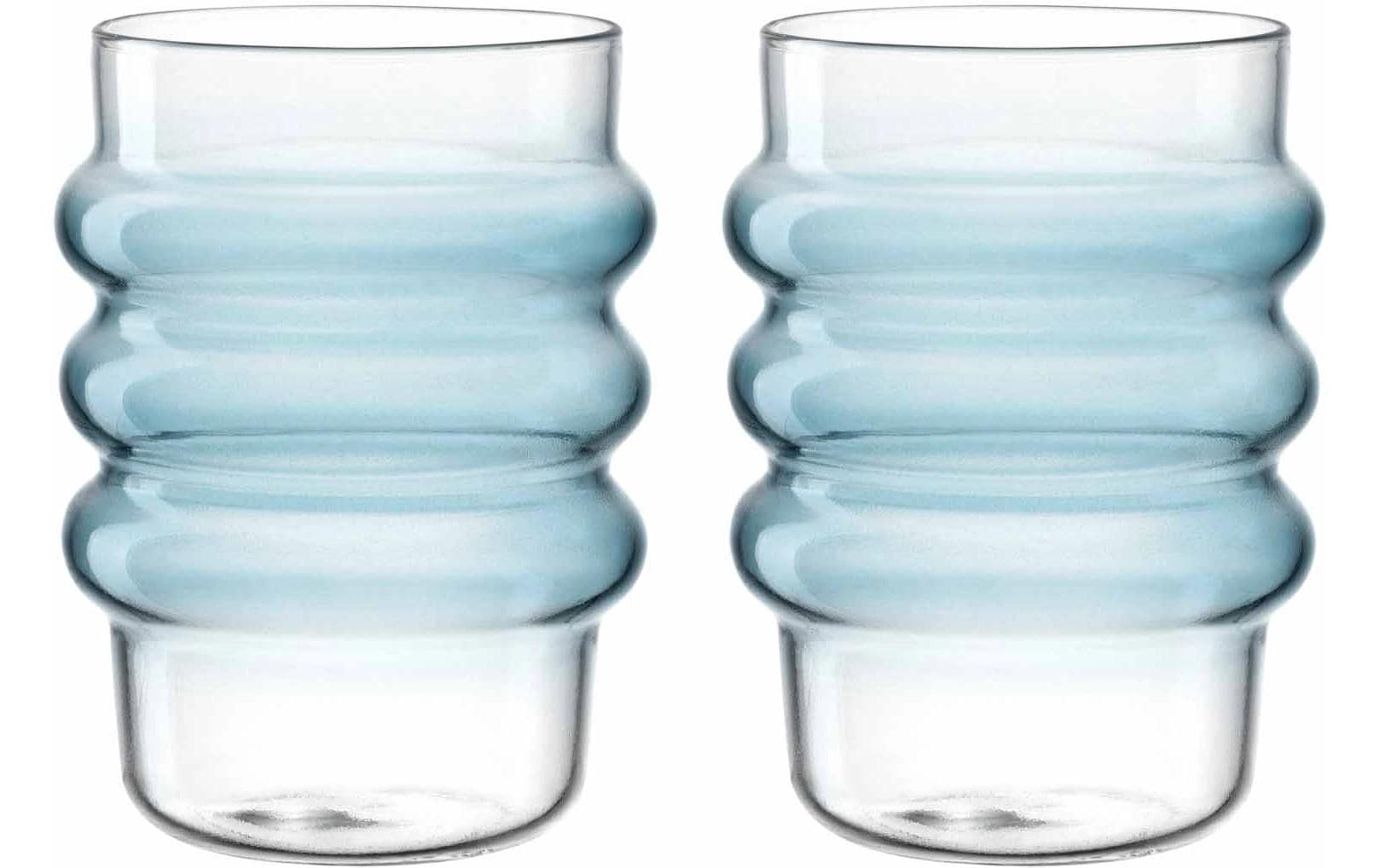 Leonardo Trinkglas Sole 440ml, blau 2 Stück, 440ml