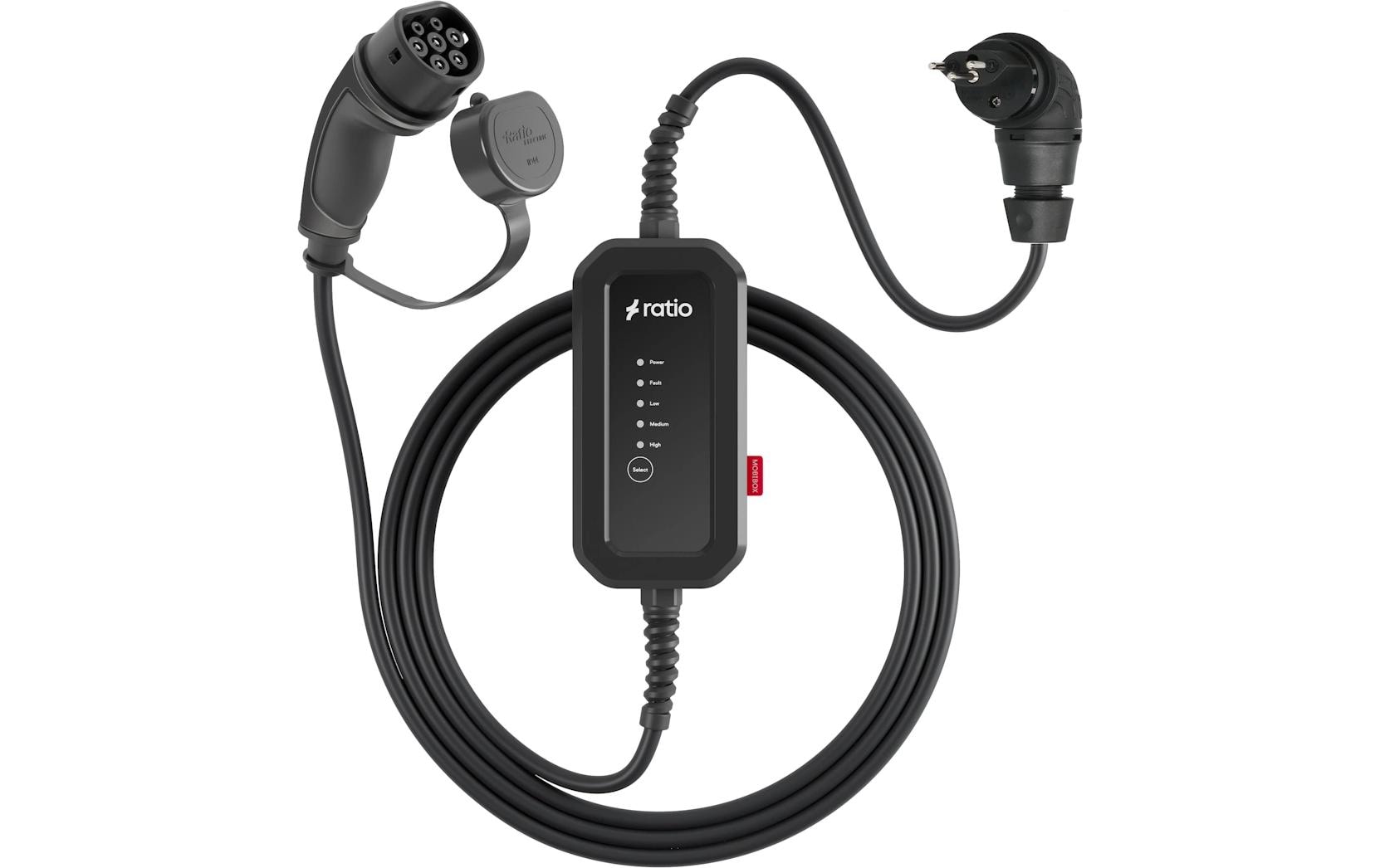 Ratio Electric Notladekabel T13 - Typ 2 6/7/8A einstellbar, IP 66