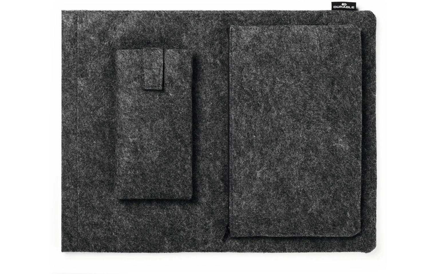 Durable Multibag Effect recyceltem Filz Laptop bis 16.4" und Zubehörtasche