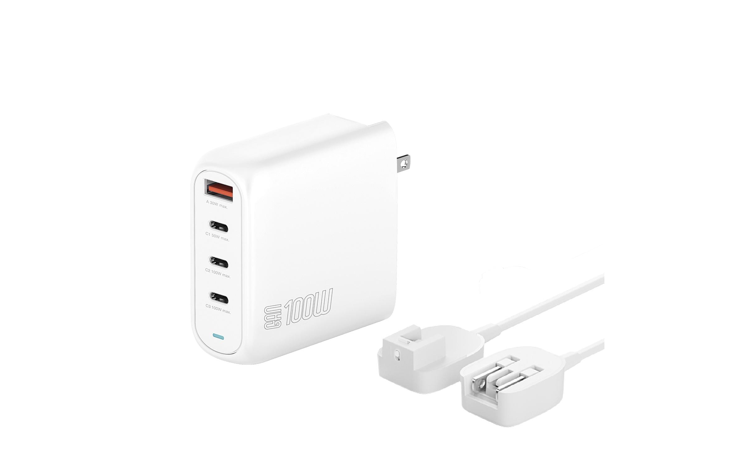 4smarts Ladegerät GaN Flex Pro 100W Travel Edition, weiss