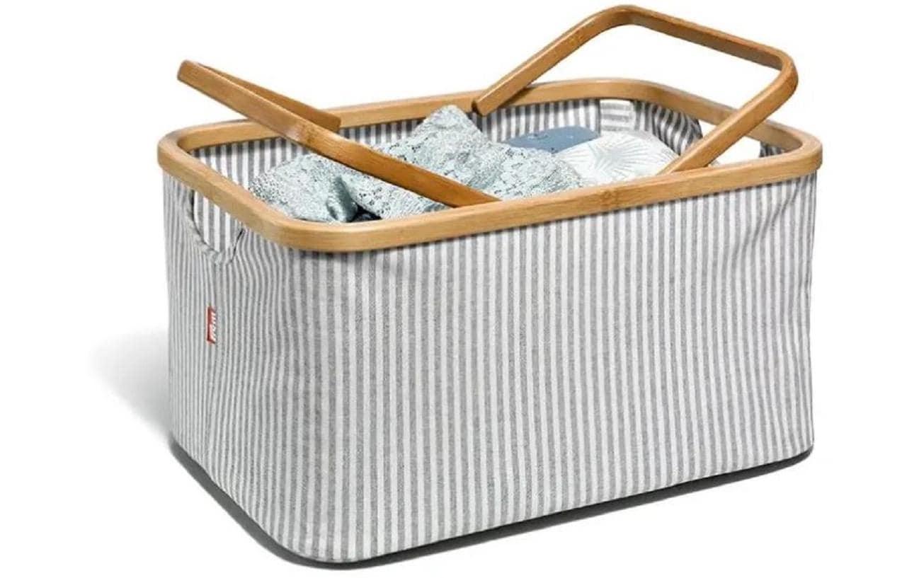 Prym Nähkorb Bamboo grau