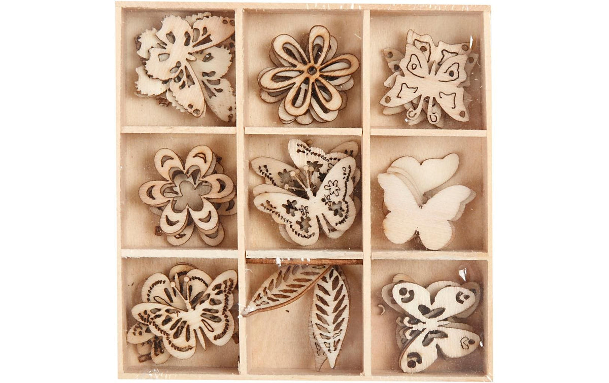 Creativ Company Streudeko Holz Schmetterling, 28 mm