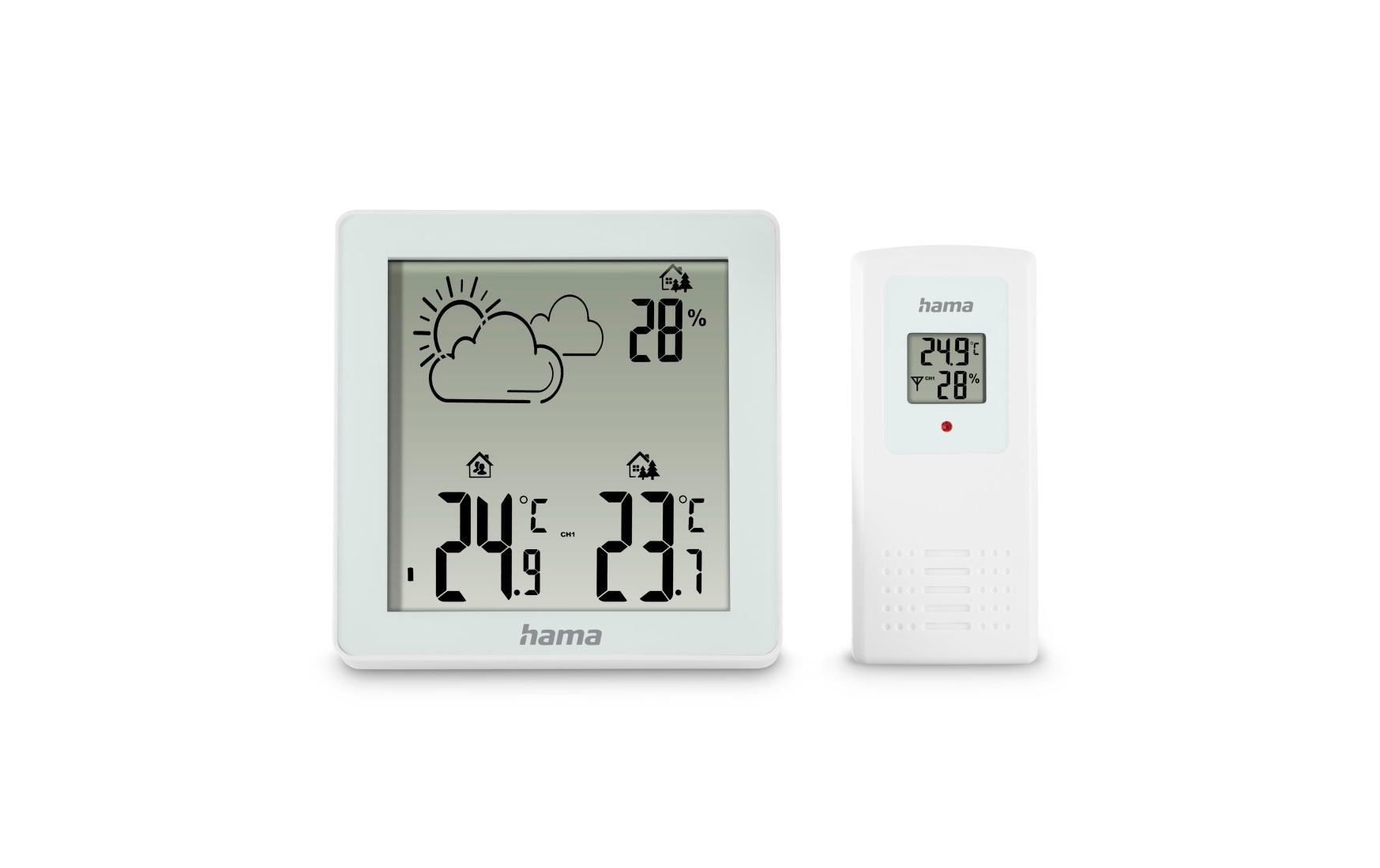 Hama Wetterstation Zakynthos Hygrometer, Aussensensor, weiss