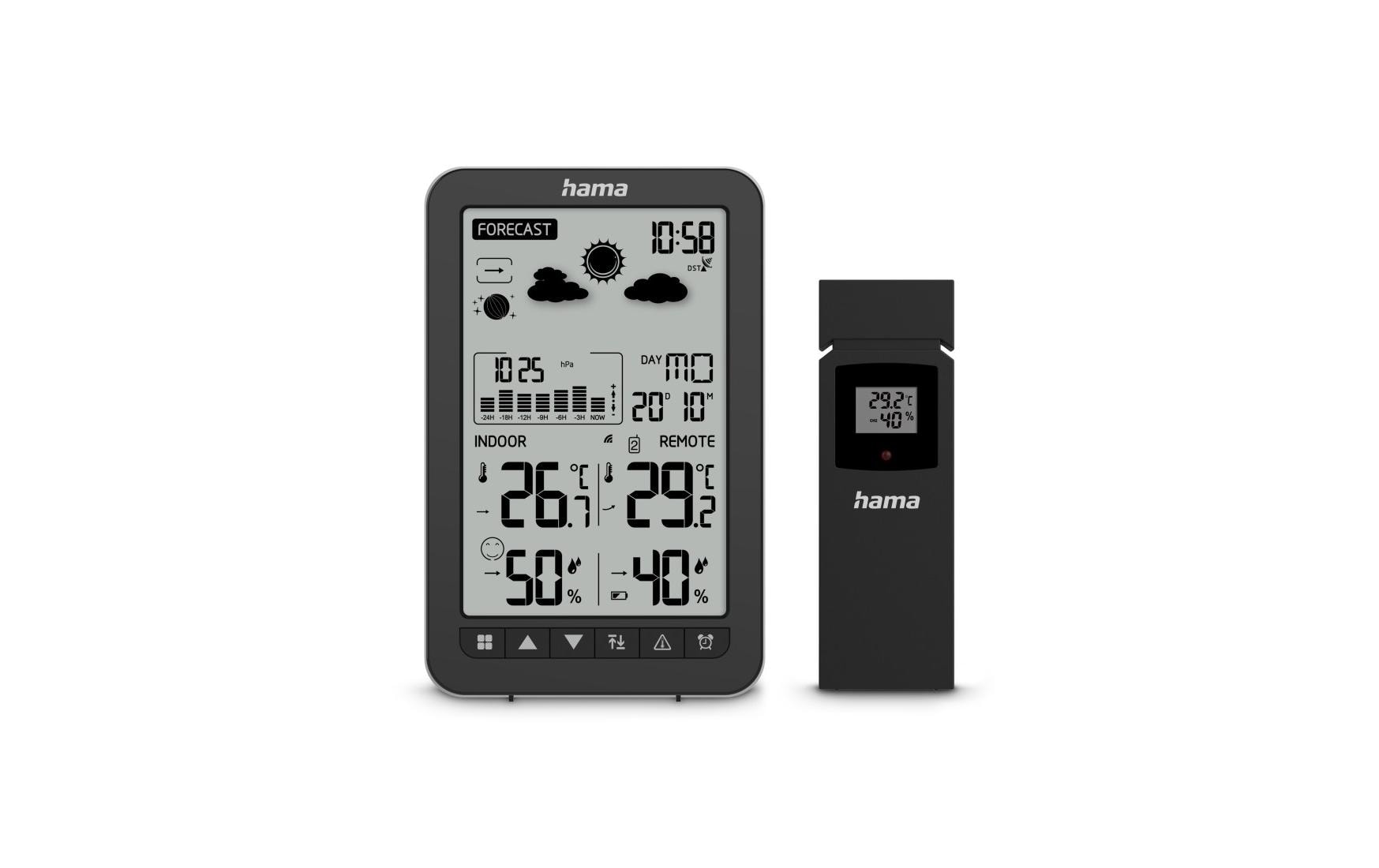 Hama Wetterstation Ko Samui Funk, Wecker, schwarz