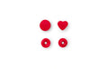 Prym Druckknopf Color Snaps Herzform, rot, 12.4 mm,  30 Stk.