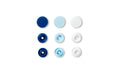 Prym Love Druckknopf Color Snaps weiss & blau, 12.4 mm,  30 Stk.