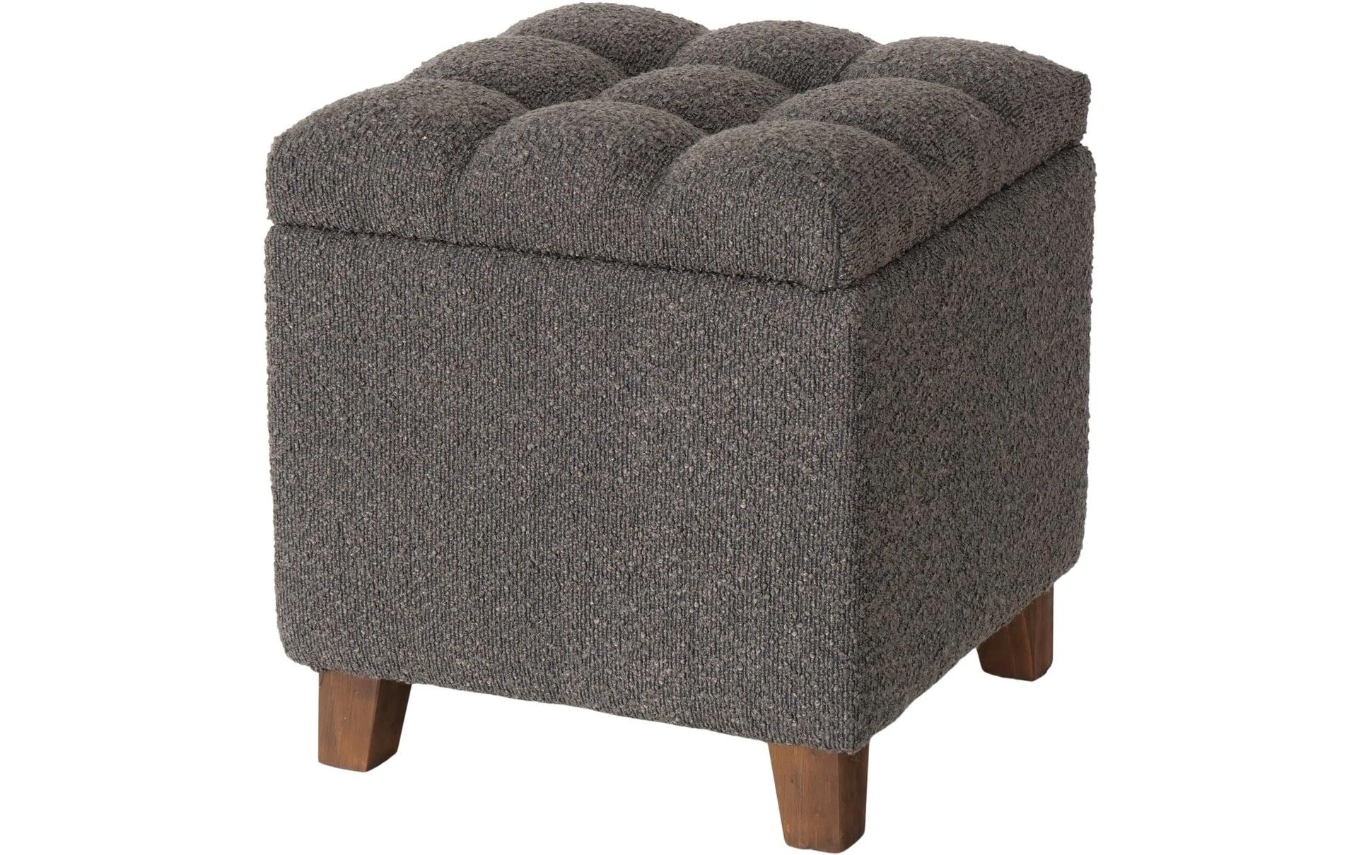 Boltze Hocker Palur MDF/Kiefer, Traglast: 120 kg, Grau