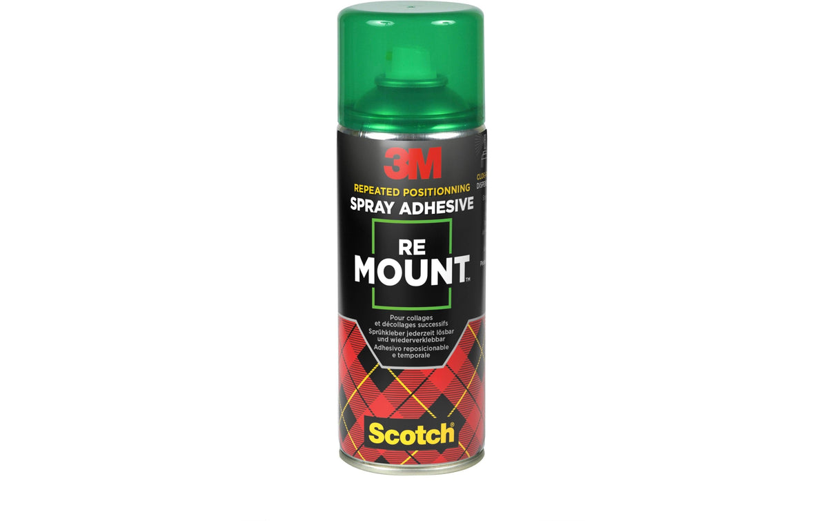 3M ReMount Sprühkleber 400ml transparent, jederzeit wieder ablösbar