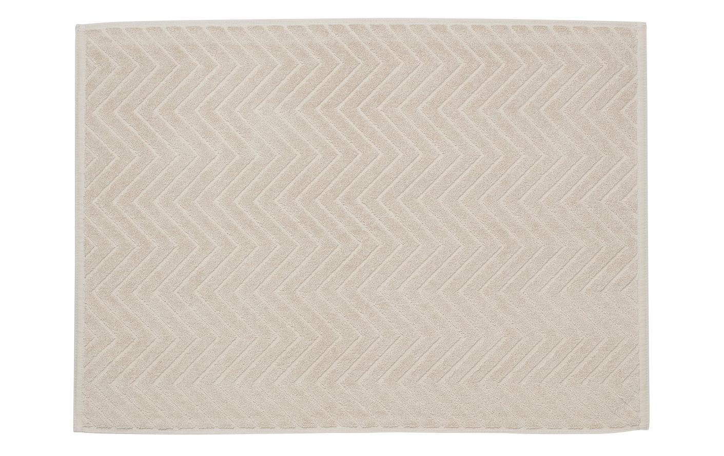 Diaqua Frottiervorleger Chevron 100% Baumwolle, 50x70cm, Beige