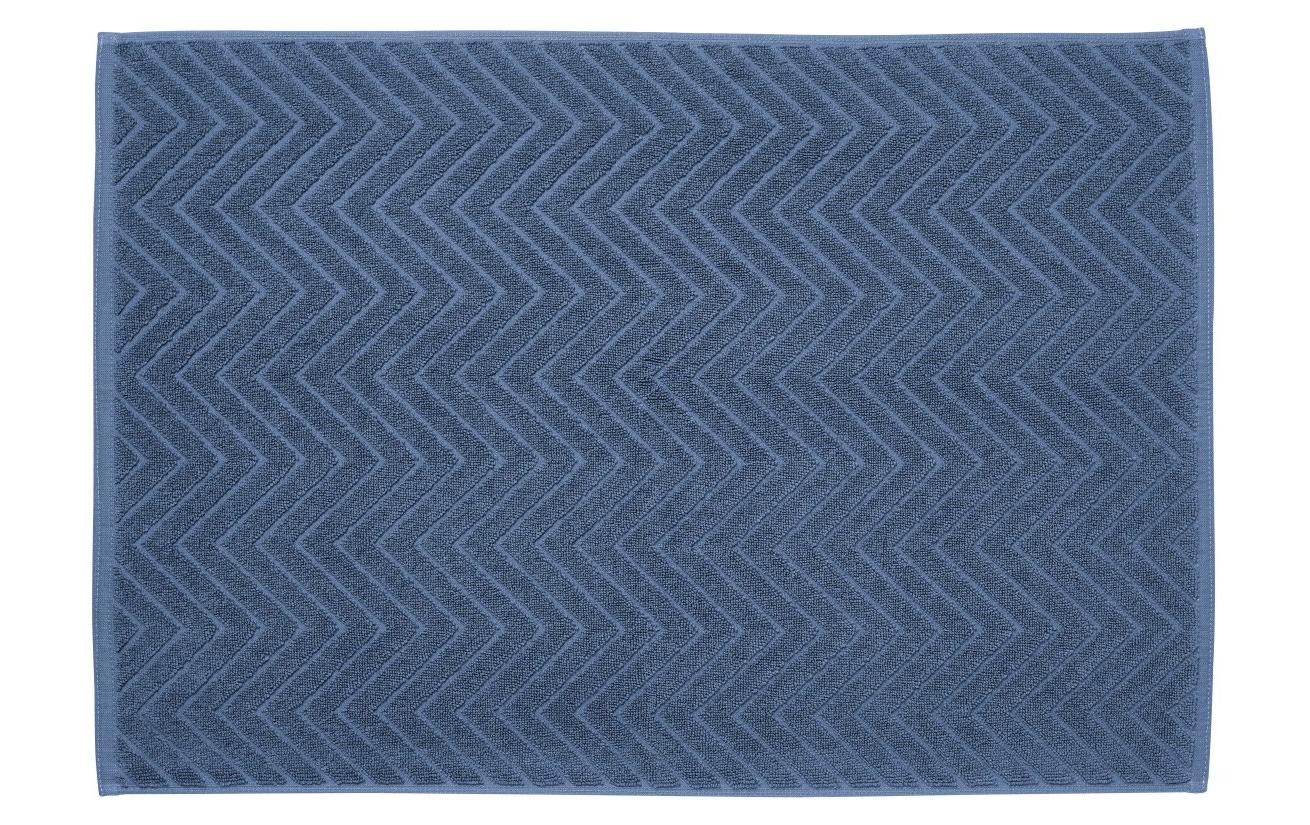 Diaqua Frottiervorleger Chevron 100% Baumwolle, 50x70cm, Indigo