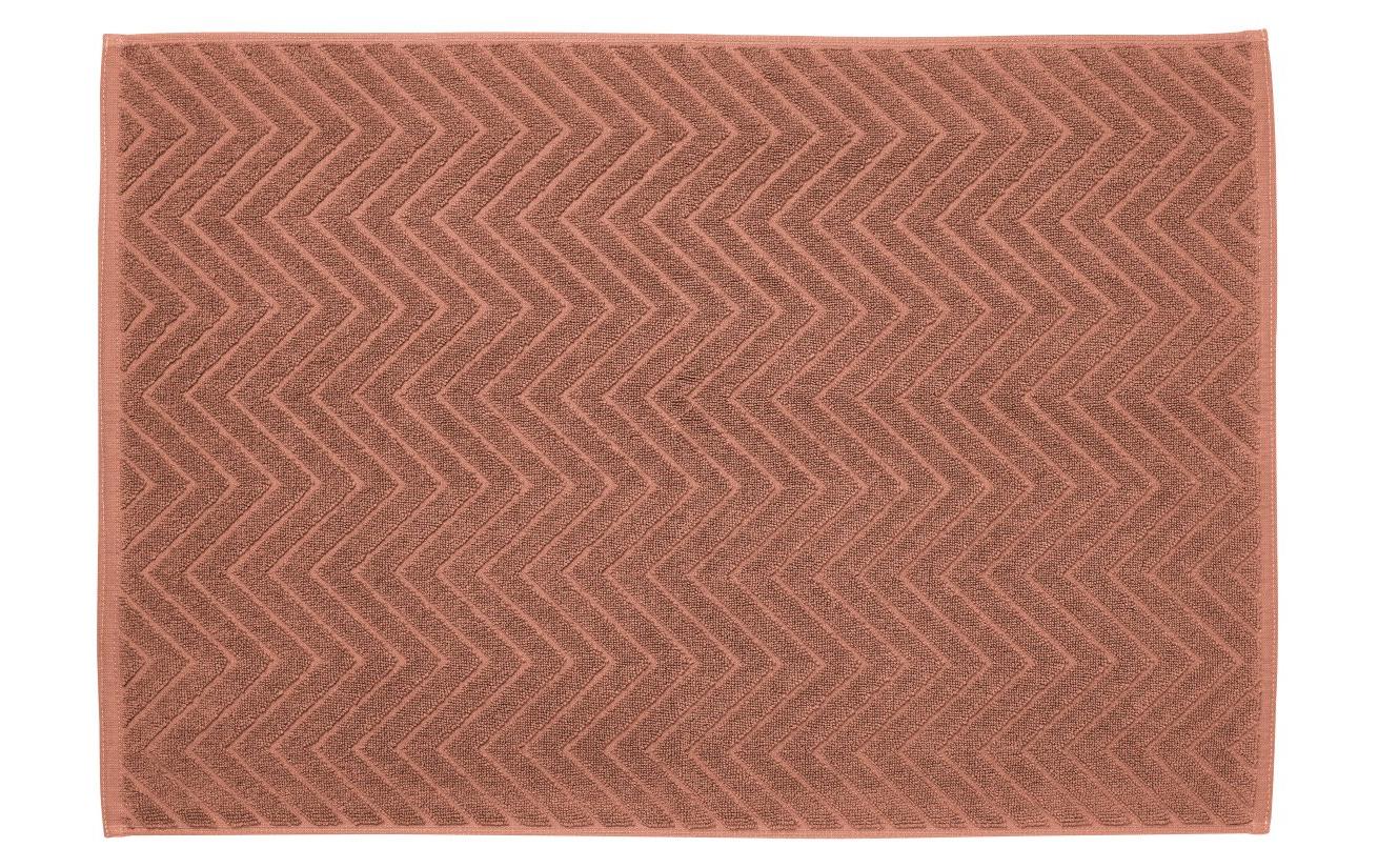 Diaqua Frottiervorleger Chevron 100% Baumwolle, 50x70cm, Terra