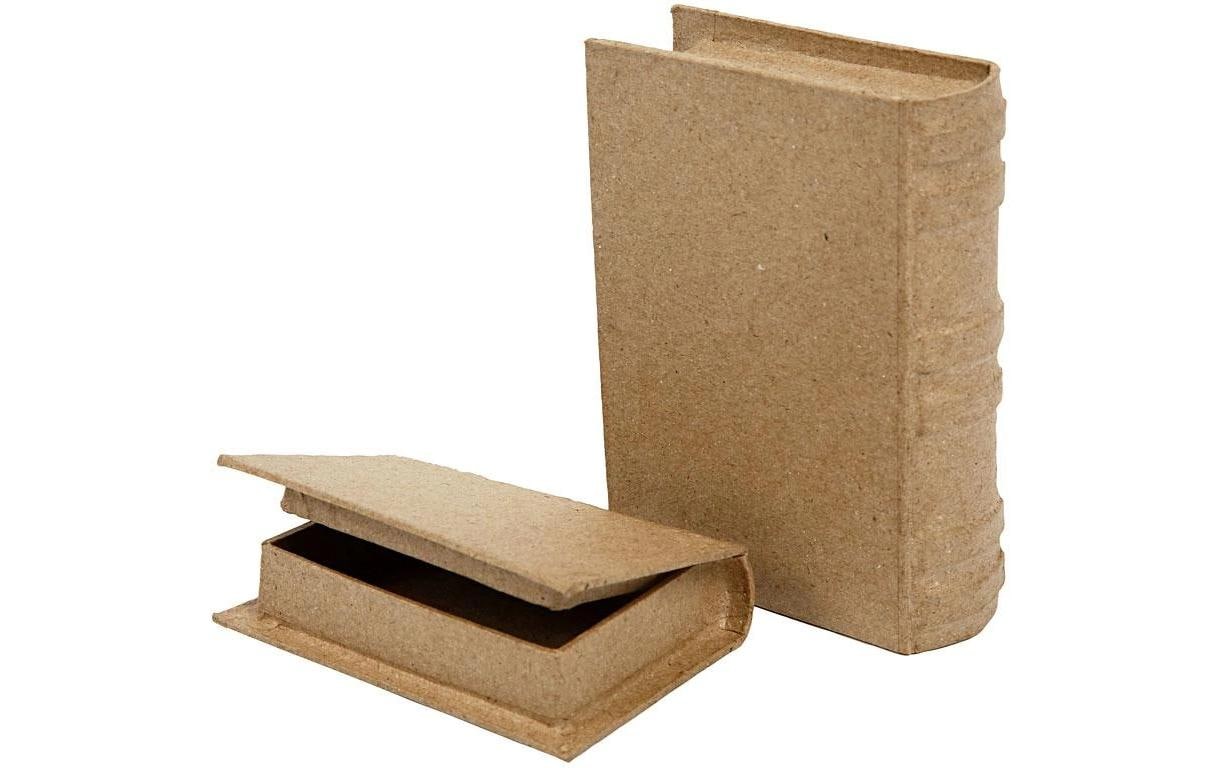 Creativ Company Pappschachtel Buchform 8 x 11.5 x 2.5, 2 Stück