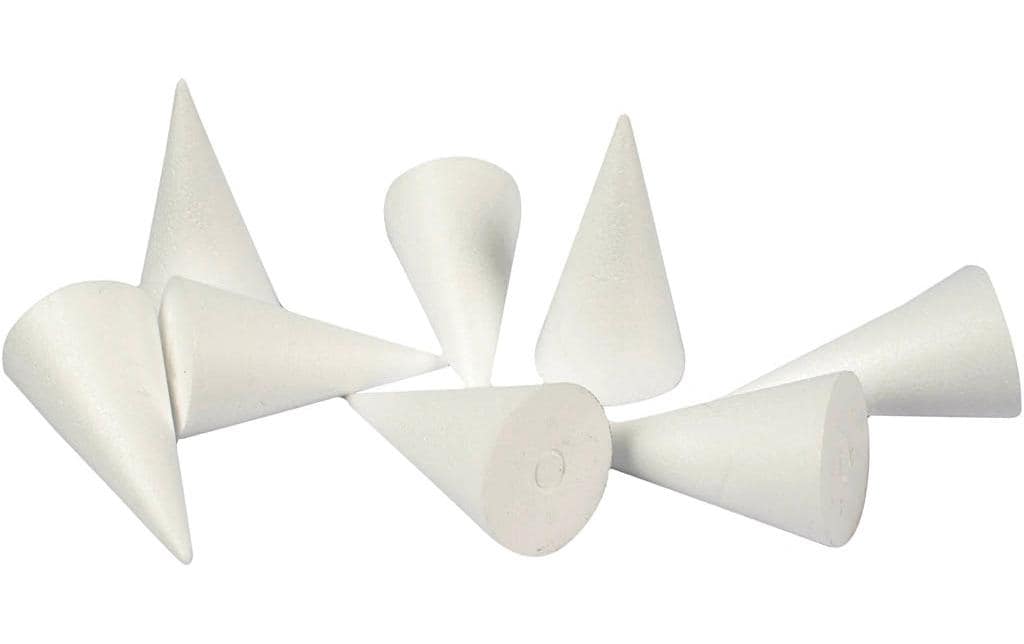 Creativ Company Styropor-Kegel H  11 cm, D 5.5 cm, 50 Stk.