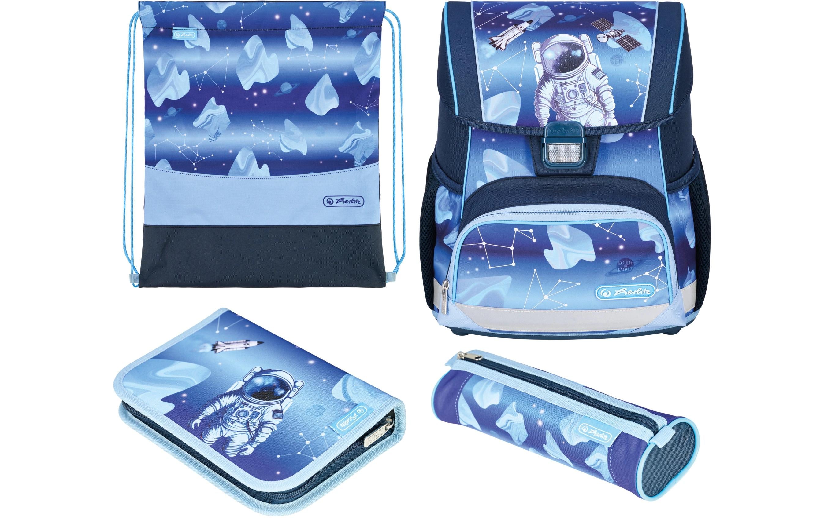 Herlitz Schulthek Loop Plus Cosmic 4-teiliges Set, 17 l