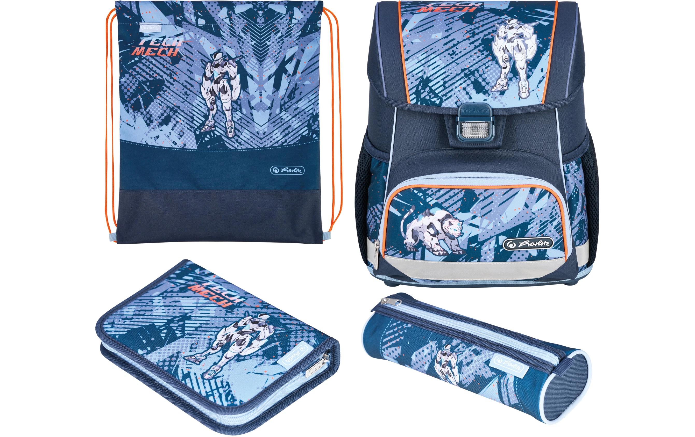 Herlitz Schulthek Loop Plus TechMech 4-teiliges Set, 17 l