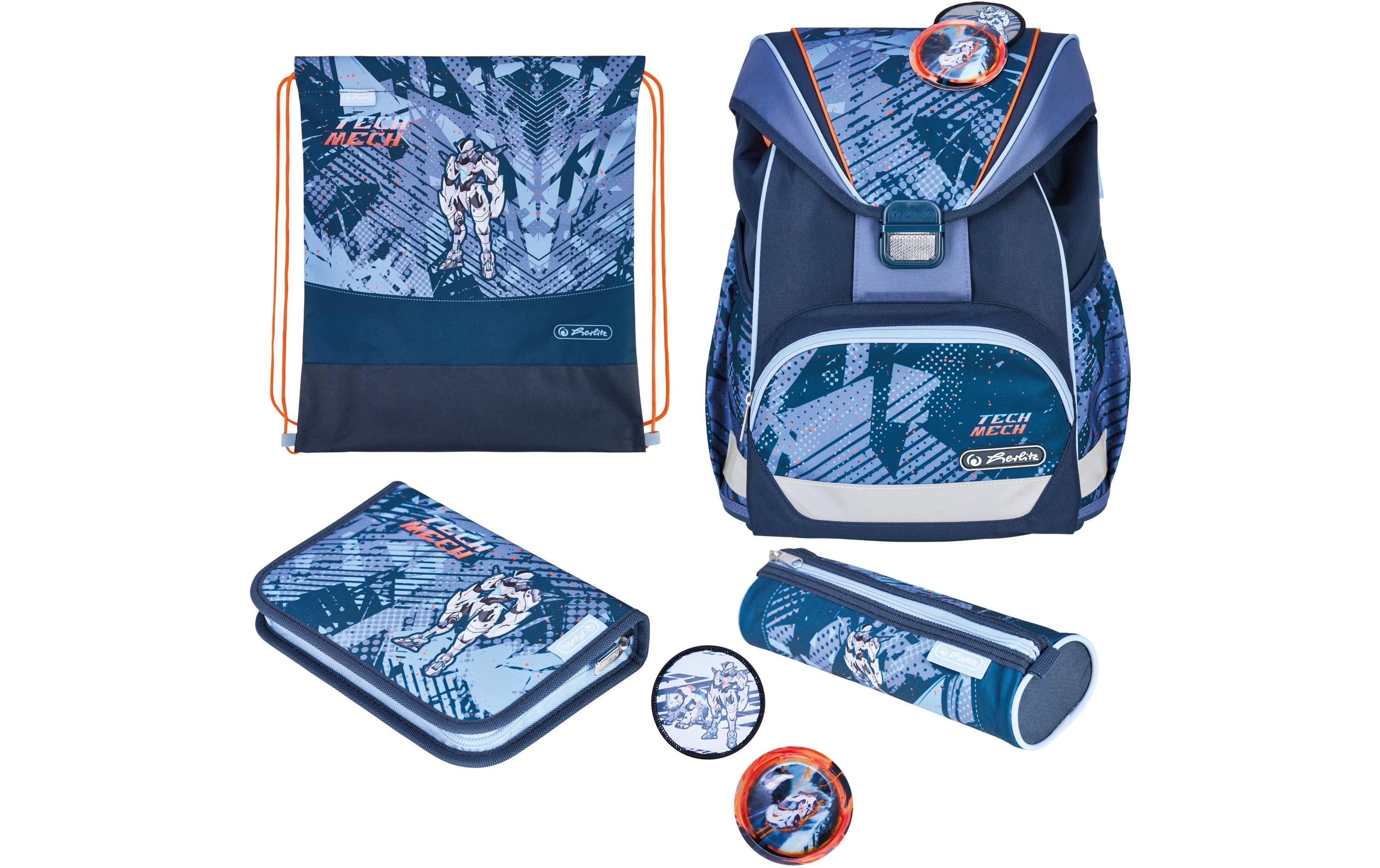Herlitz Schulthek UltraLight Plus TechMech 4-teiliges Set, 16 l