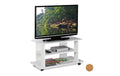 relaxdays TV Möbel mit Rollen MDF China, Weiss
