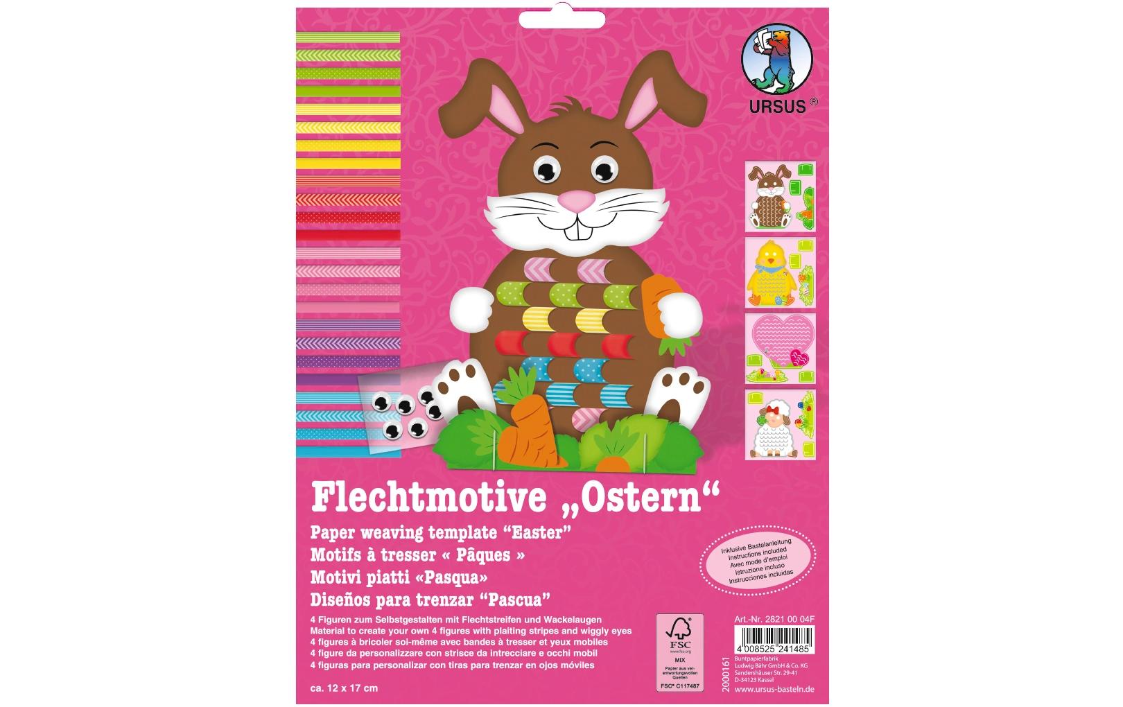 URSUS Bastelset Flechtmotive Ostern
