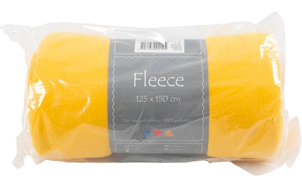 Creativ Company Fleece 125 cm x 150 cm 200 g, Gelb