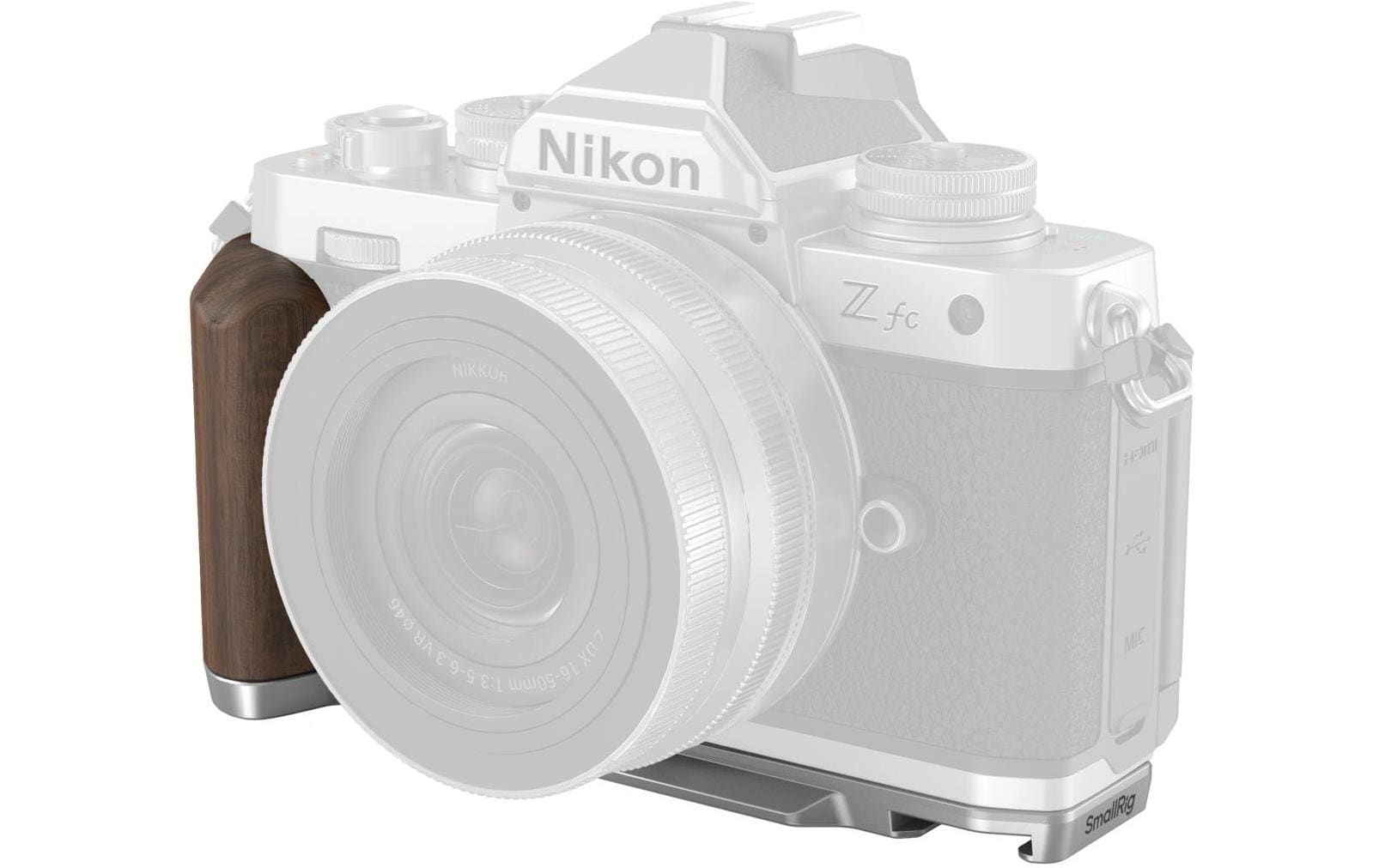 SmallRig Wooden L-Shape Grip for Nikon Z fc (Sliver)
