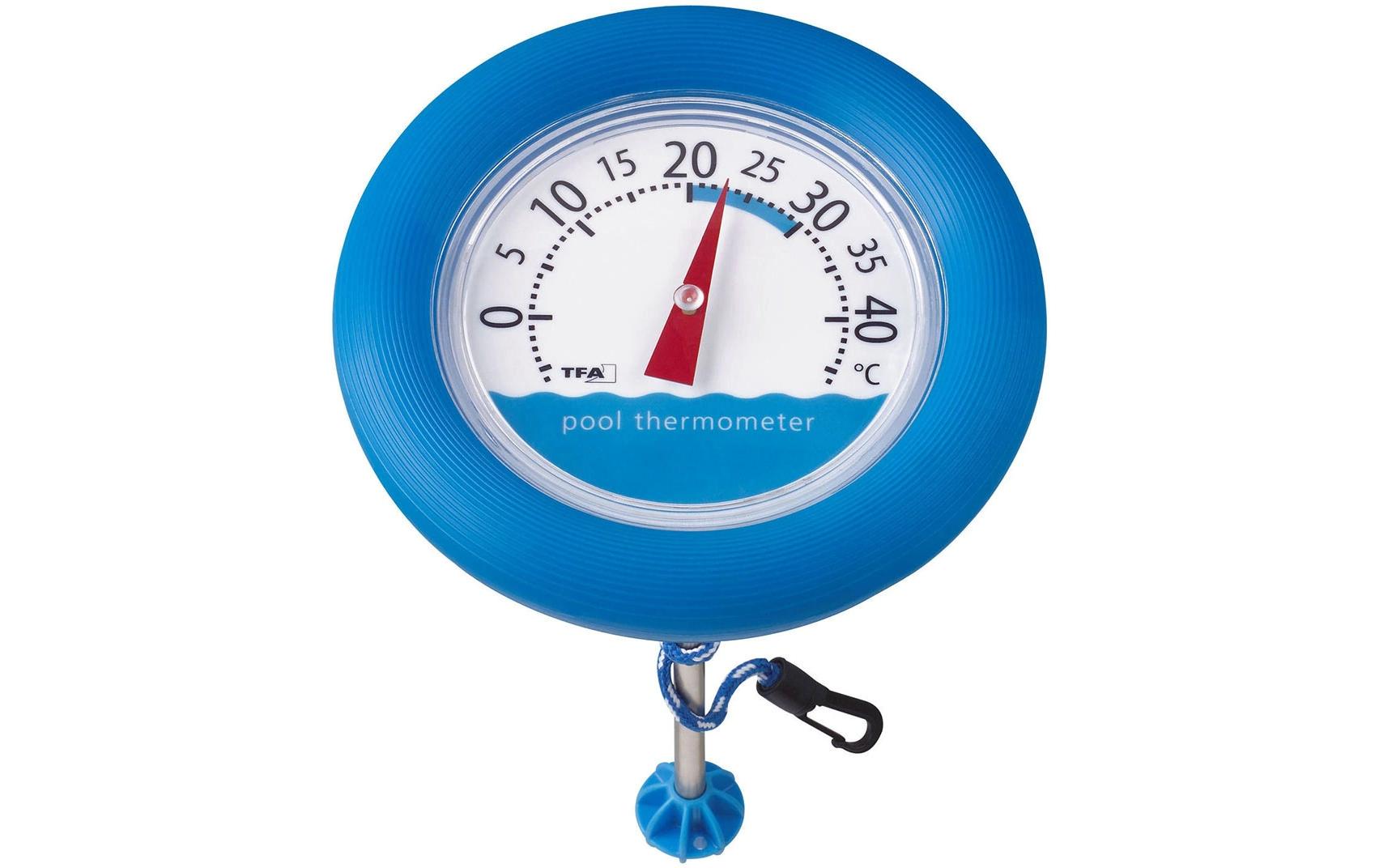 POOLWATCH Schwimmbadthermometer blau/weiss, FE-TFA