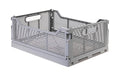 COCON Klappbox faltbar L hellgrau, 40x30x15,5 cm, PP