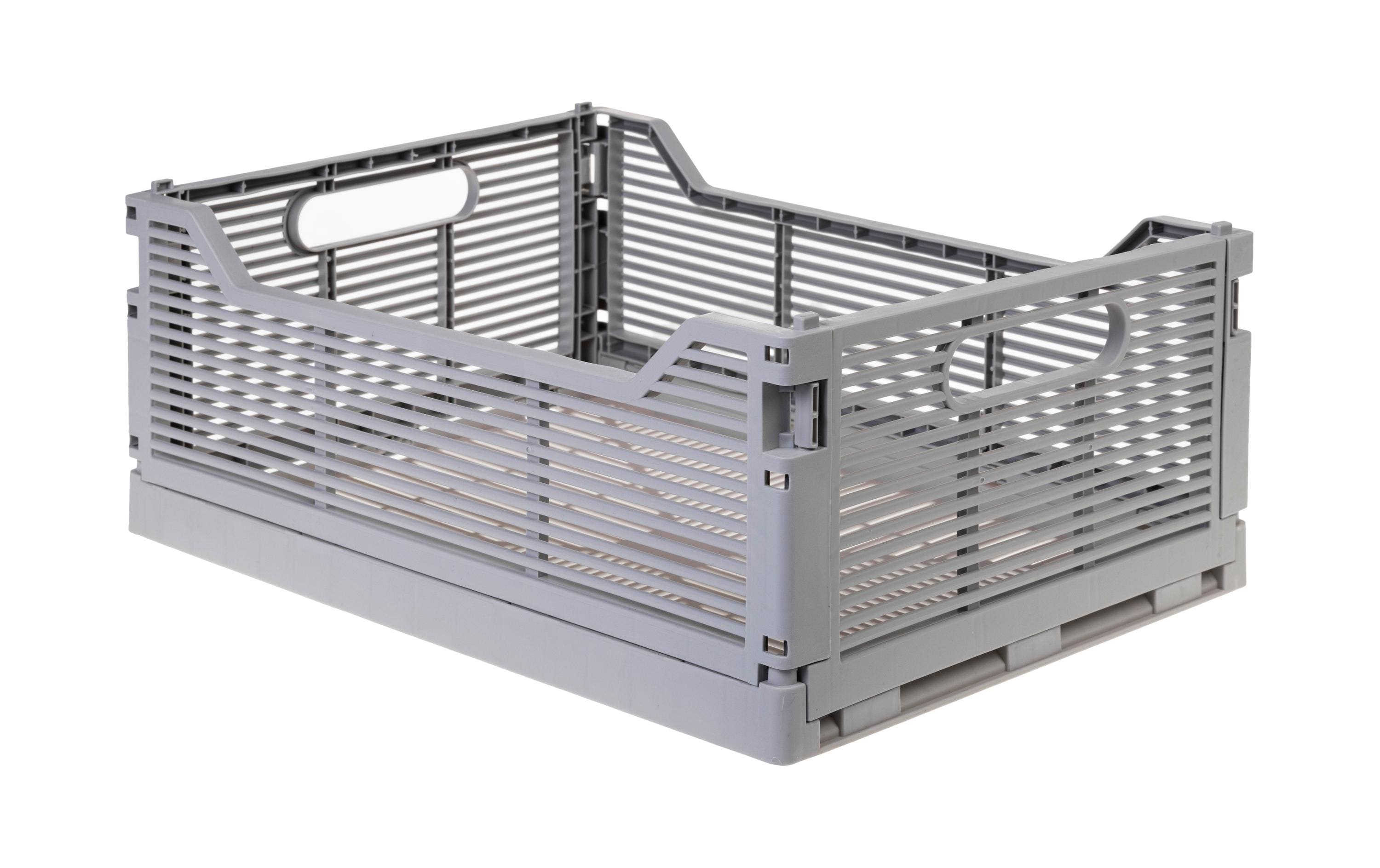 COCON Klappbox faltbar L hellgrau, 40x30x15,5 cm, PP