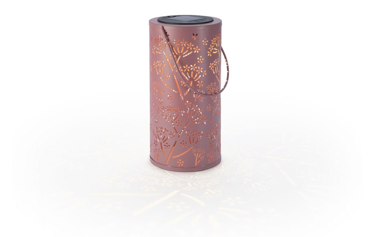 STT Solar Flowery Lantern 1 LED ww, 12x20cm, mauve