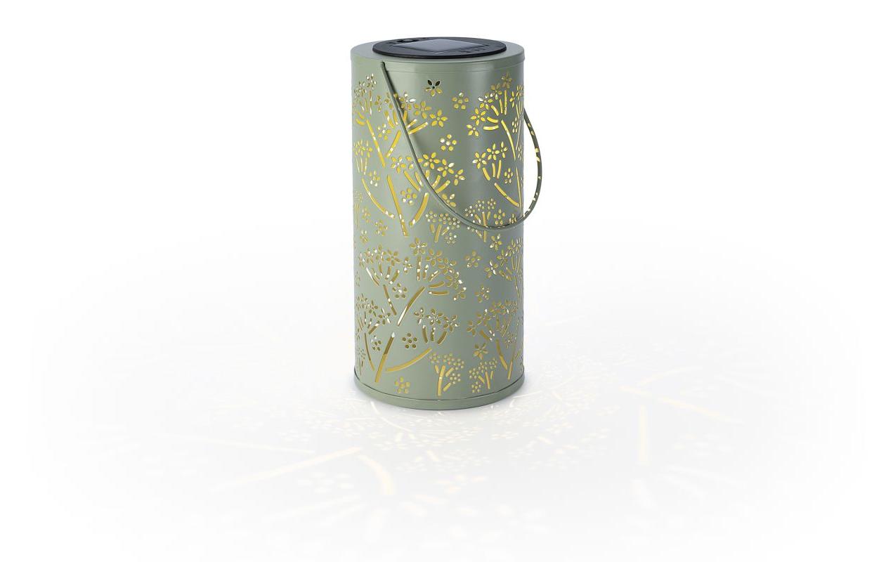 STT Solar Flowery Lantern 1 LED ww, 12x20cm, green