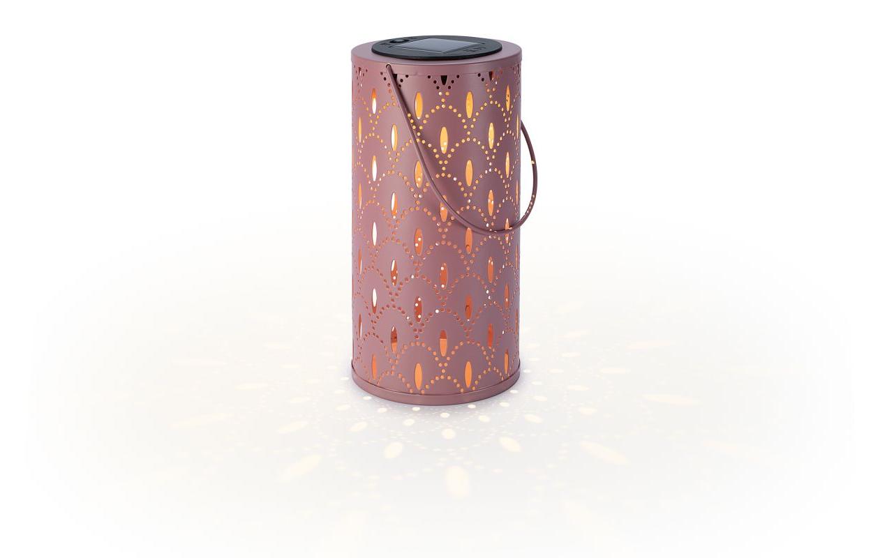 STT Solar Ornament Lantern 1 LED ww, 12x20cm, mauve